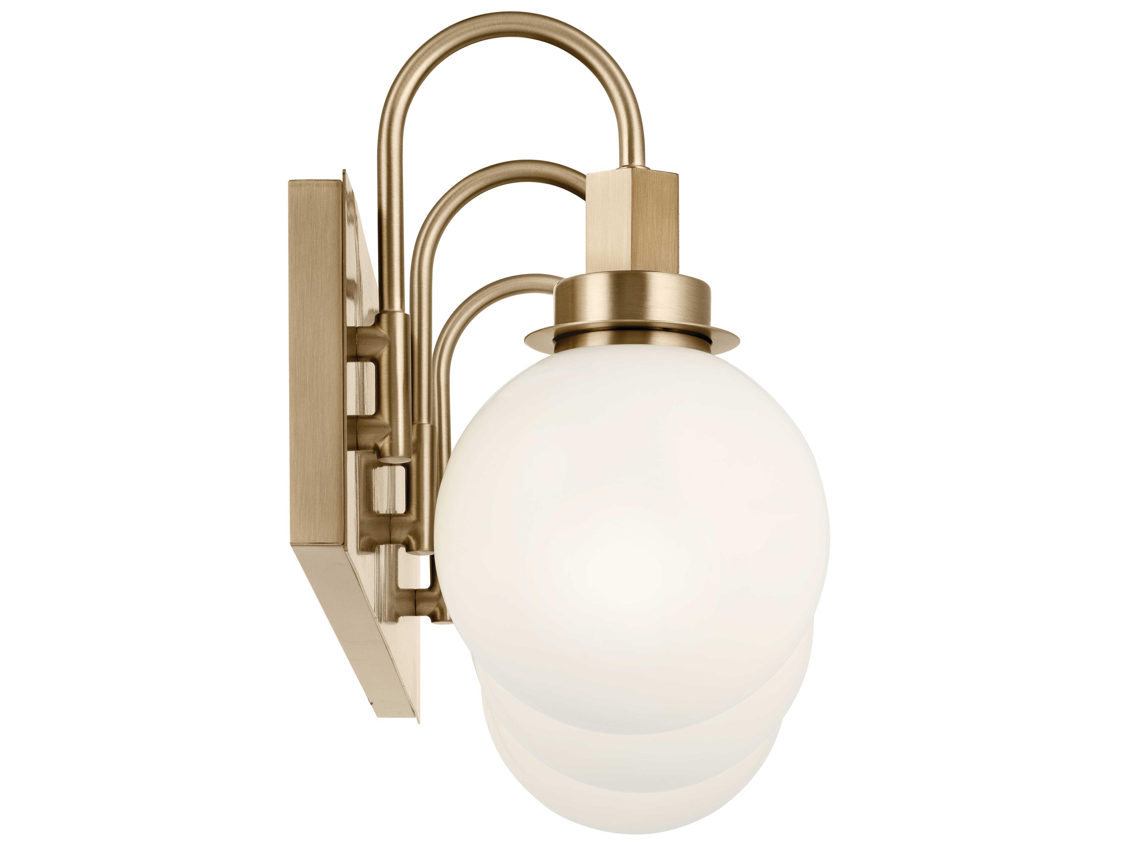 Kichler Hex 3-Light Champagne Bronze Glass Vanity Light