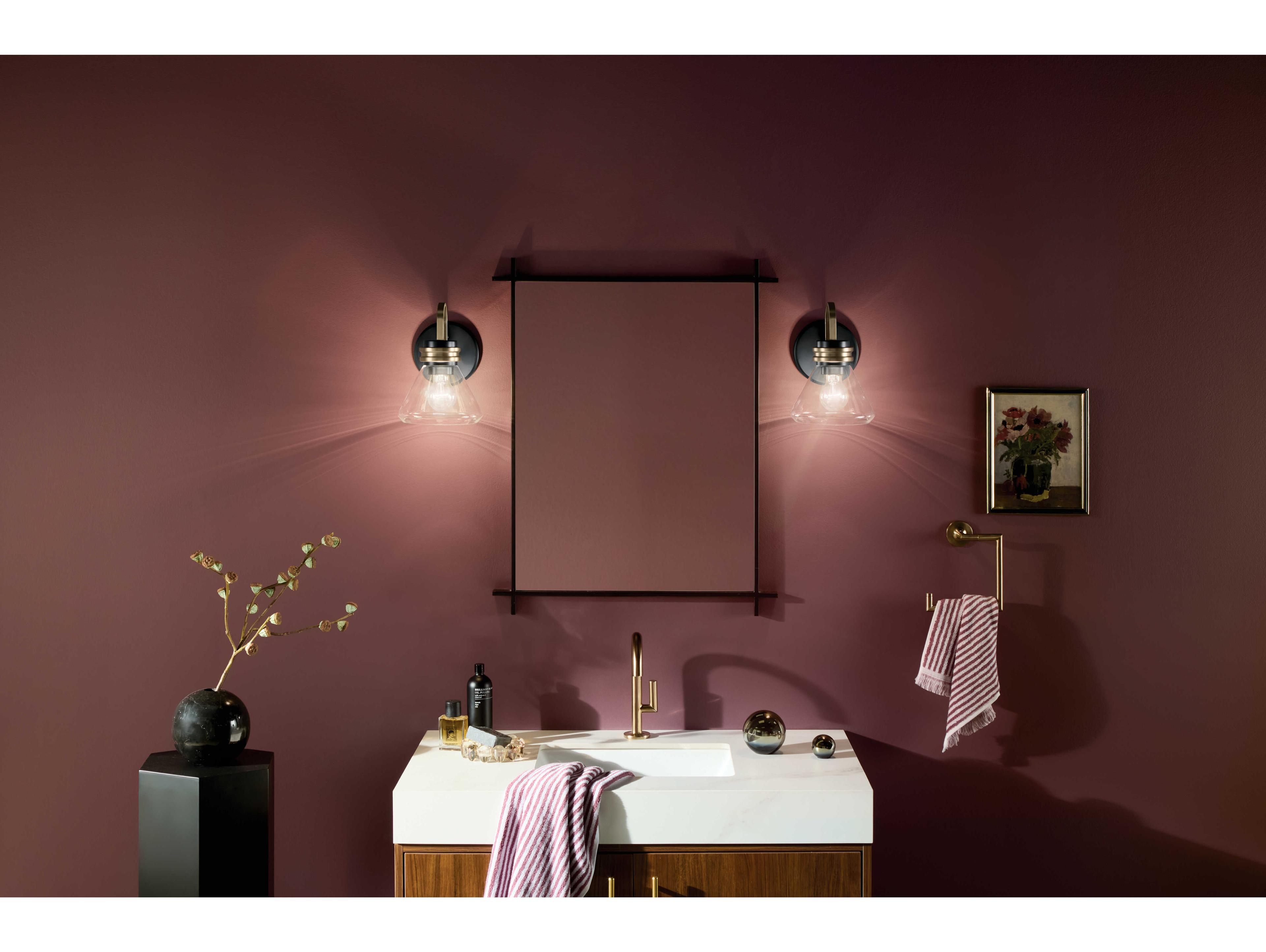 Kichler Farum 1-Light Black Wall Sconce