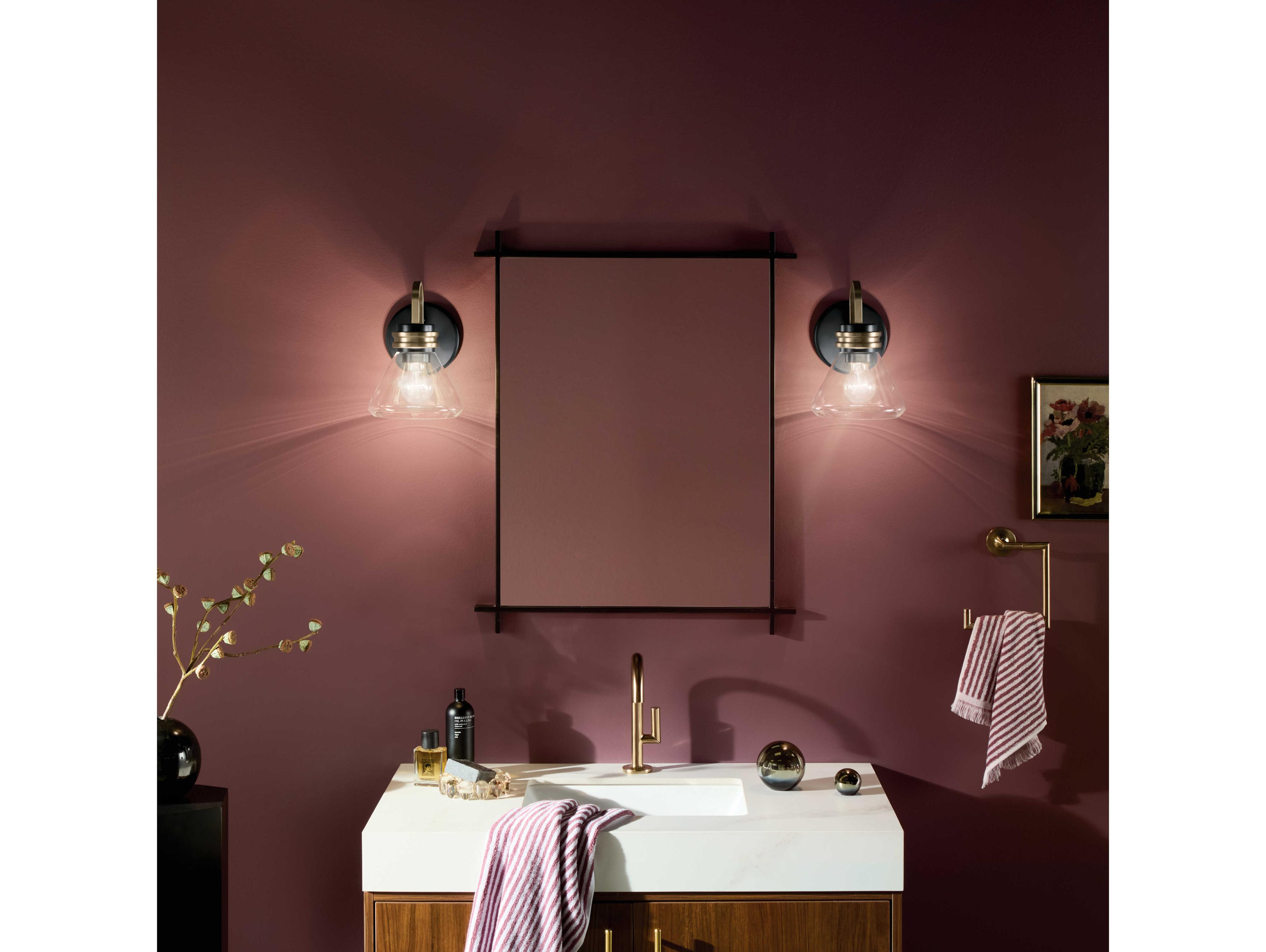 Kichler Farum 1-Light Black Wall Sconce