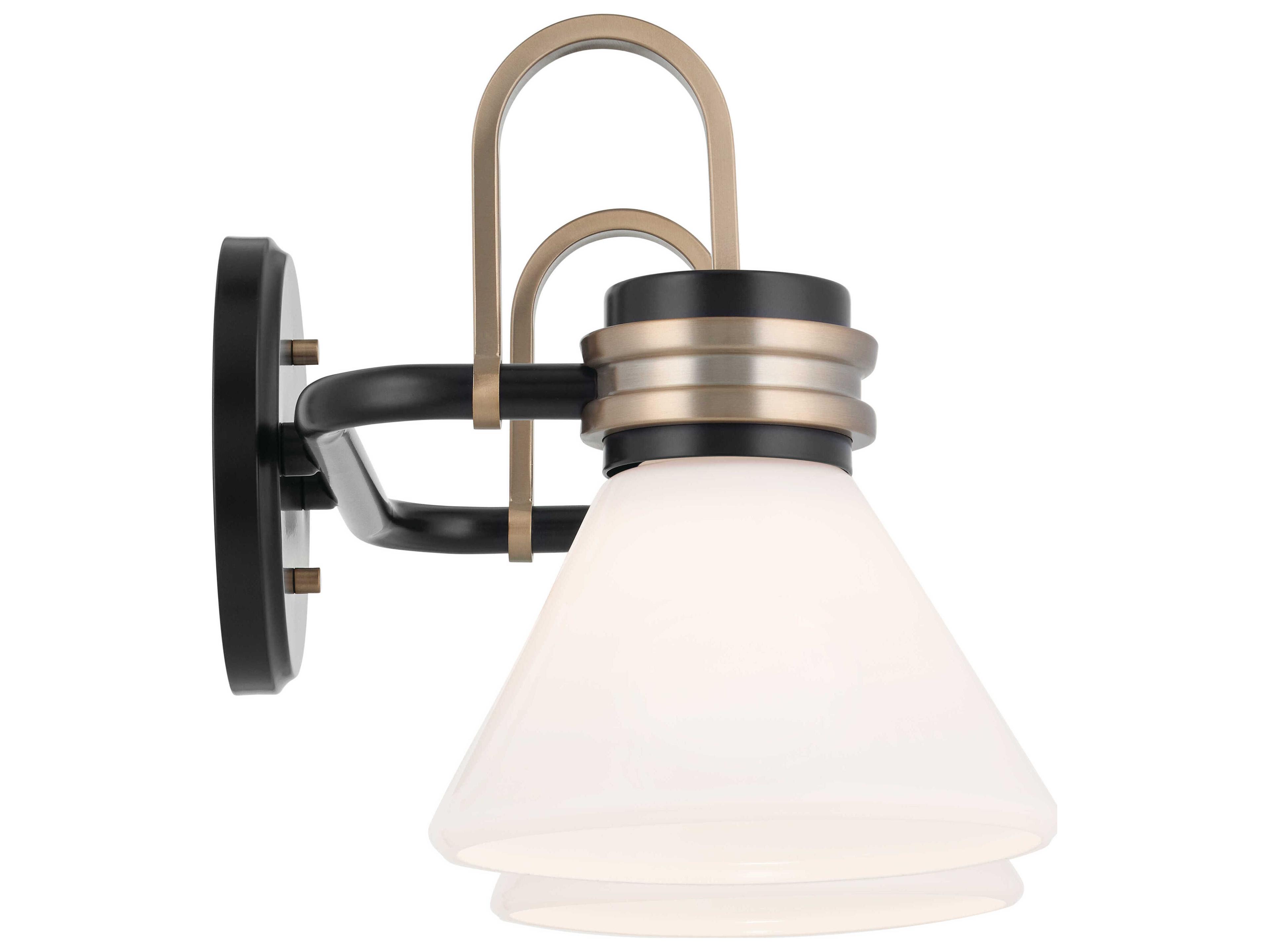 Kichler Farum 2-Light Black Bronze Glass Vanity Light