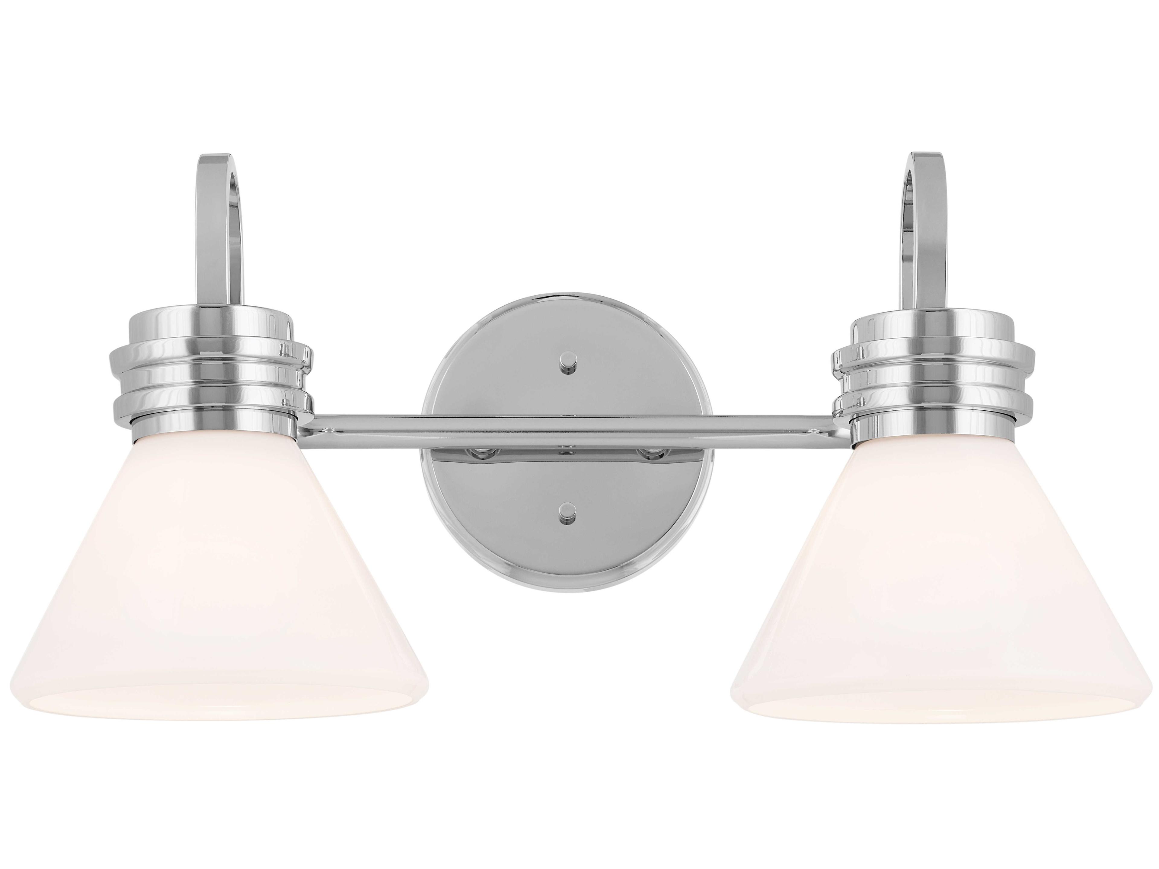 Kichler Farum 2-Light Chrome Glass Vanity Light
