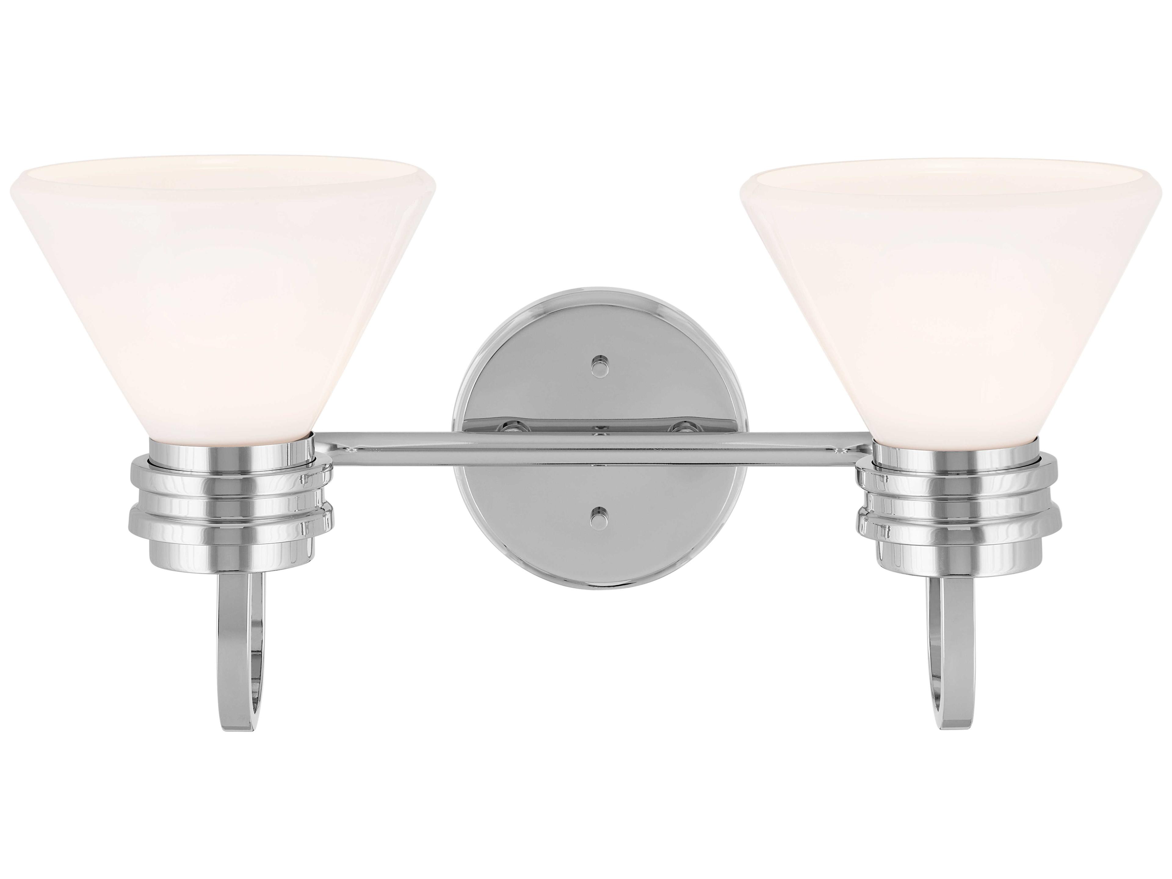 Kichler Farum 2-Light Chrome Glass Vanity Light