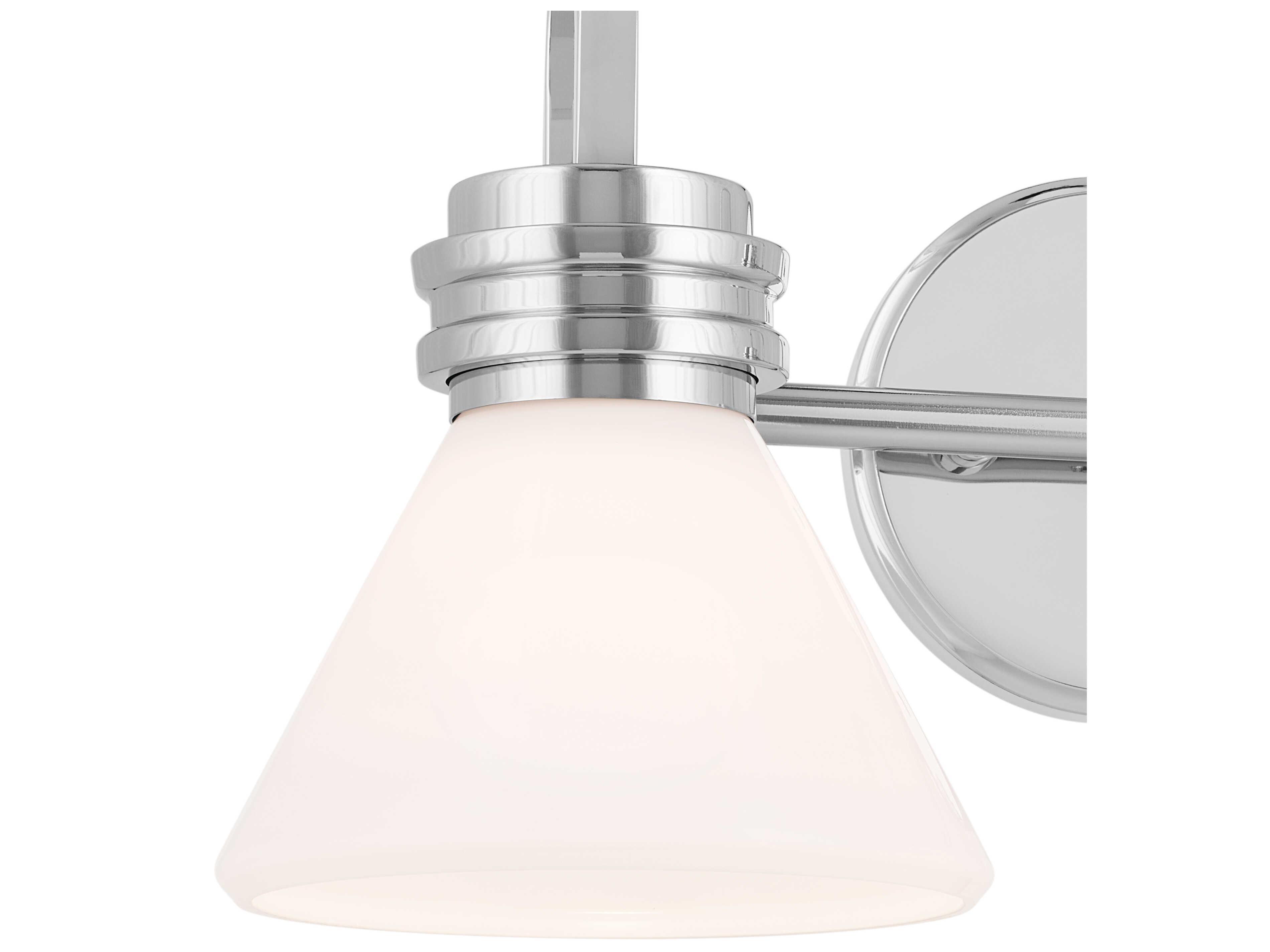 Kichler Farum 2-Light Chrome Glass Vanity Light