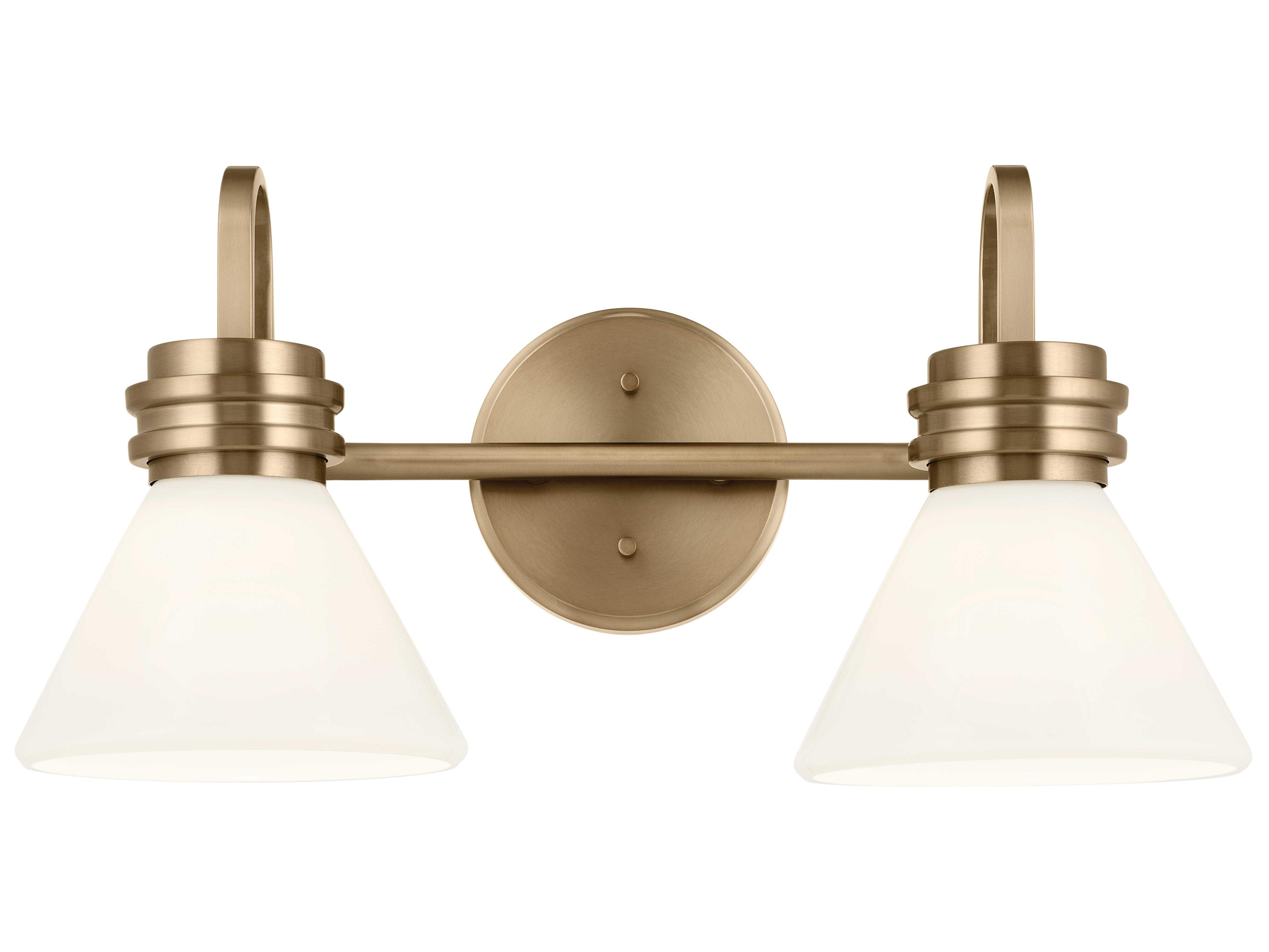 Kichler Farum 2-Light Champagne Bronze Glass Vanity Light