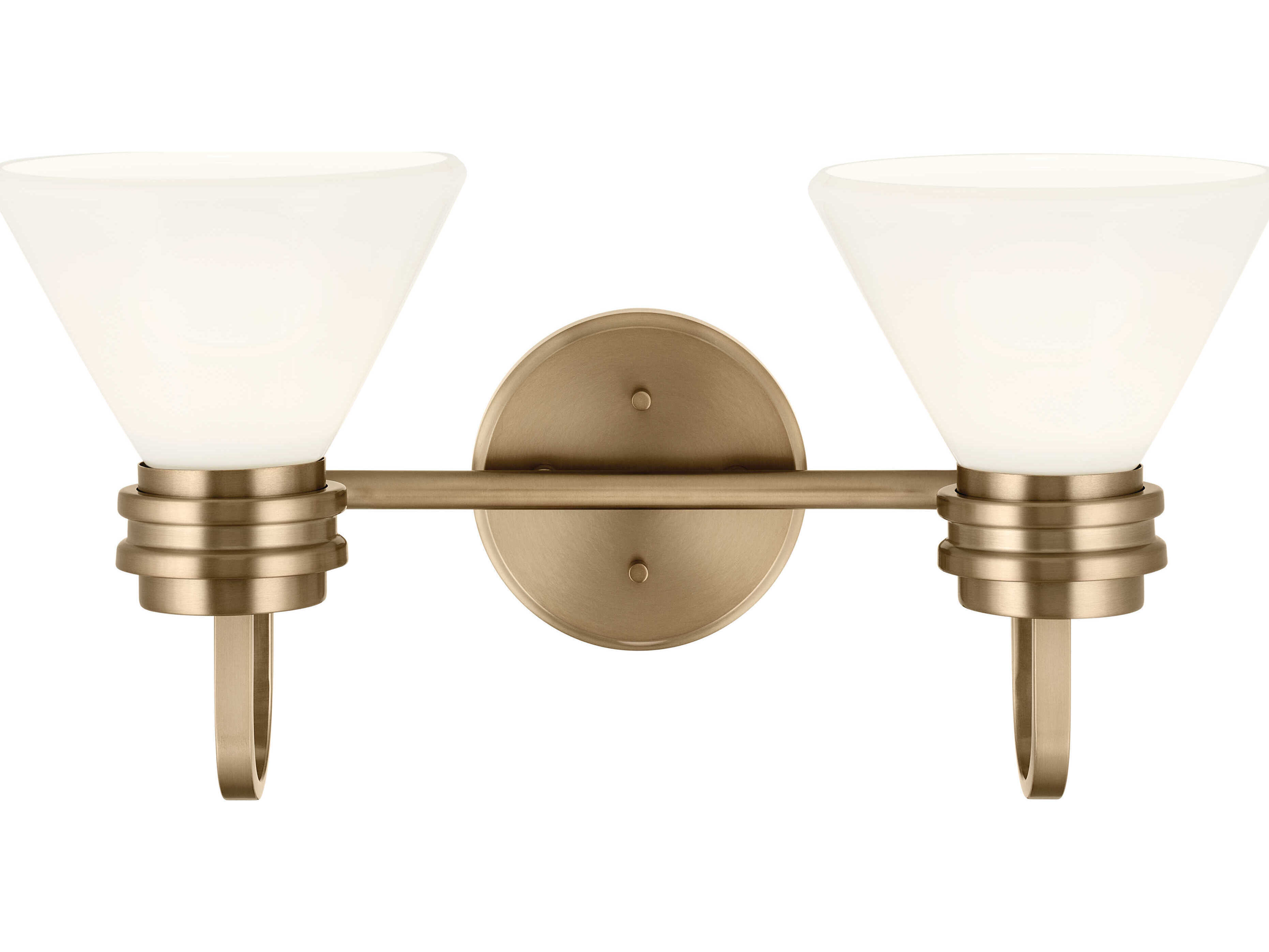 Kichler Farum 2-Light Champagne Bronze Glass Vanity Light