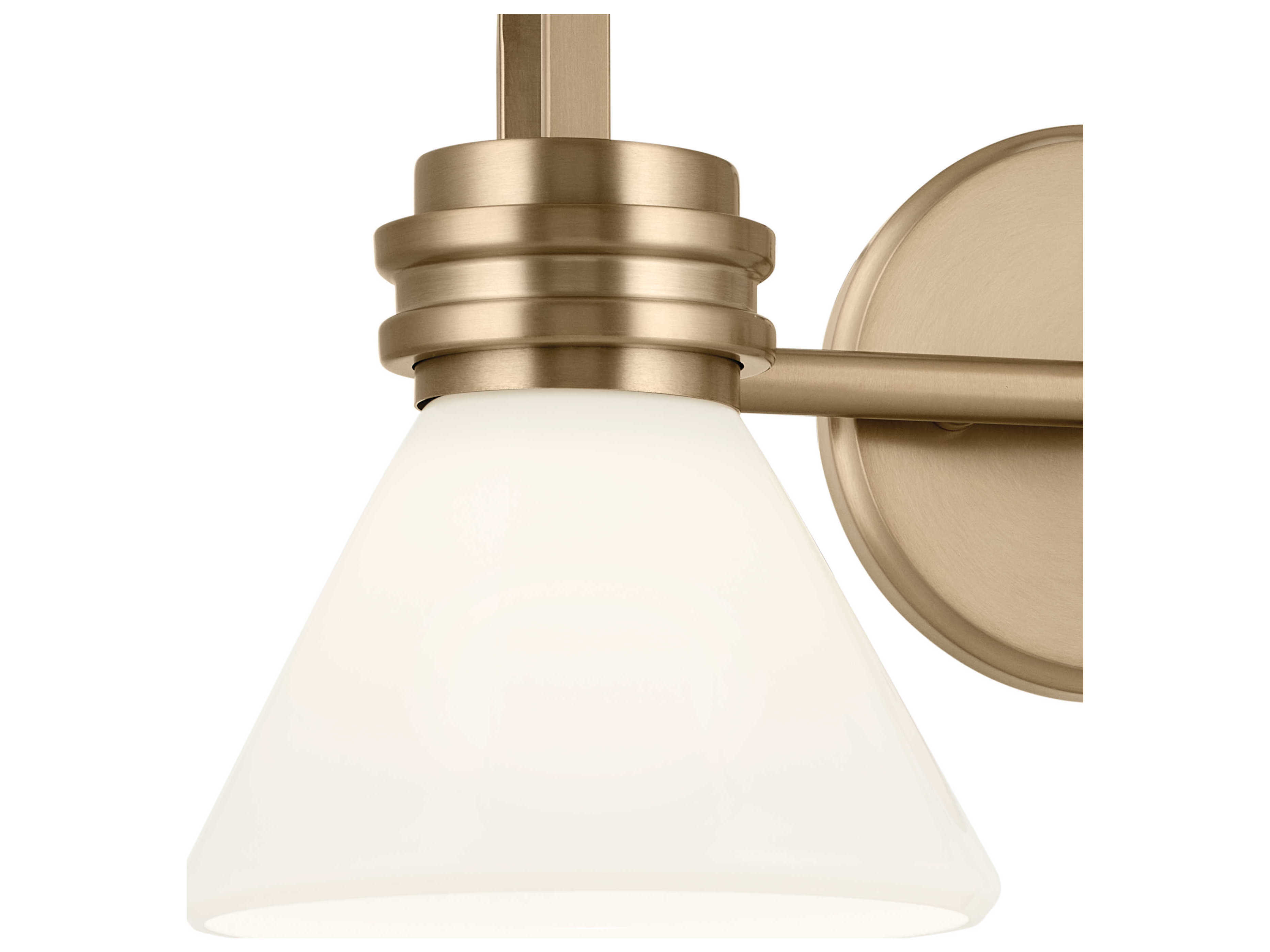 Kichler Farum 2-Light Champagne Bronze Glass Vanity Light