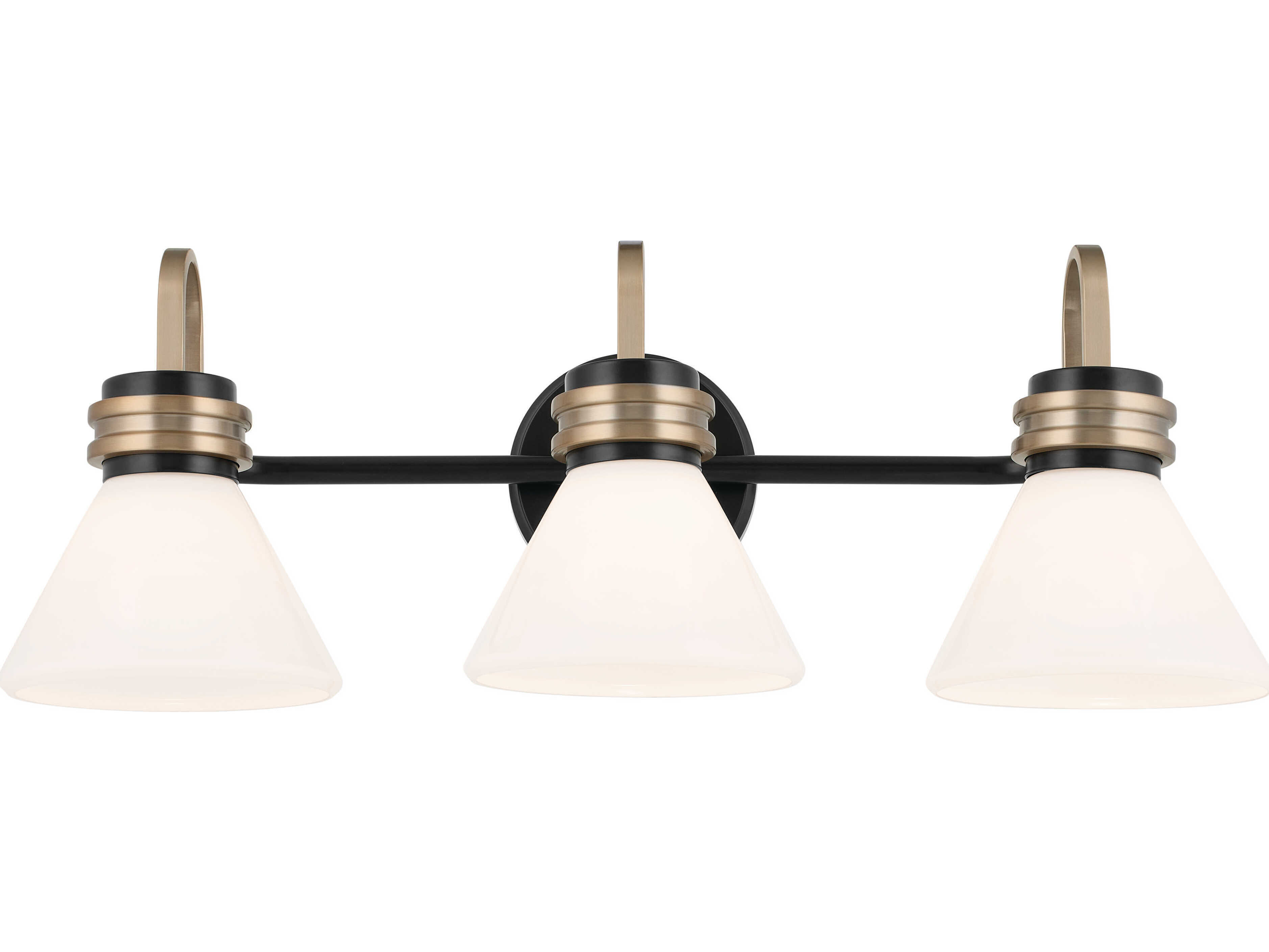 Kichler Farum 3-Light Black Bronze Glass Vanity Light