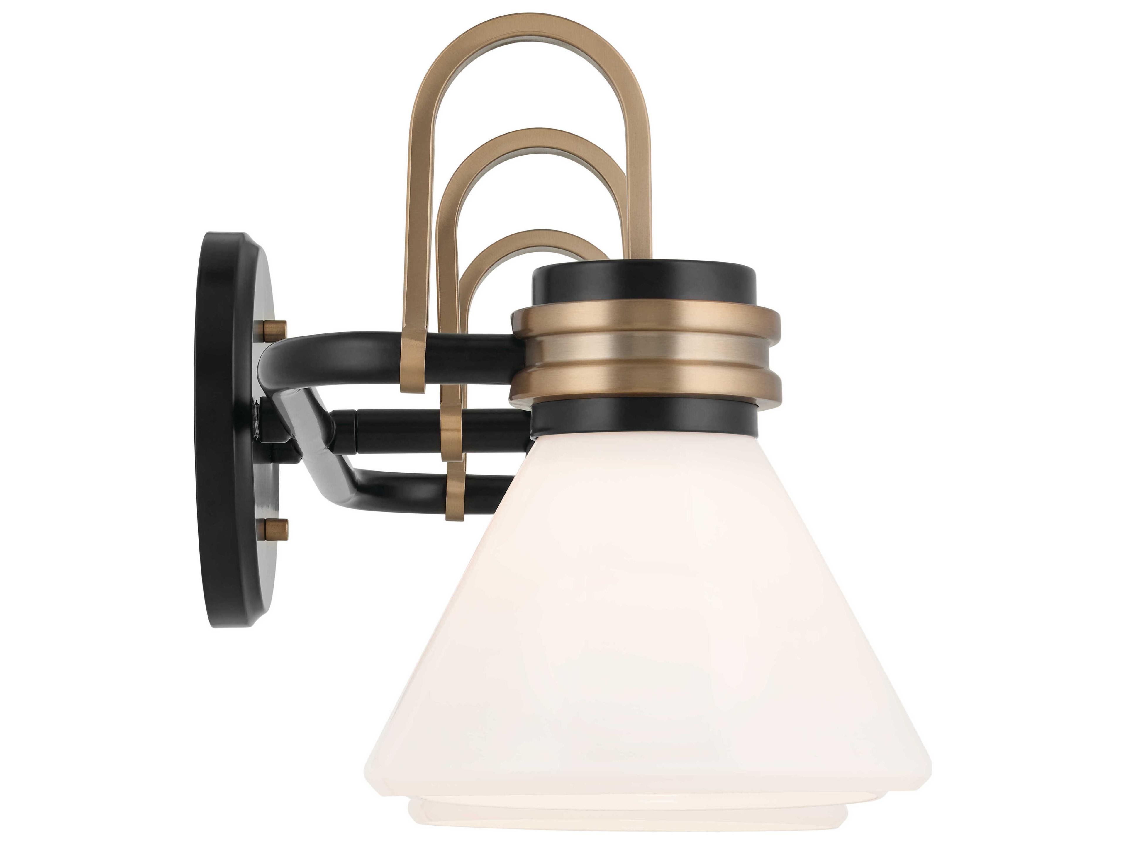 Kichler Farum 3-Light Black Bronze Glass Vanity Light