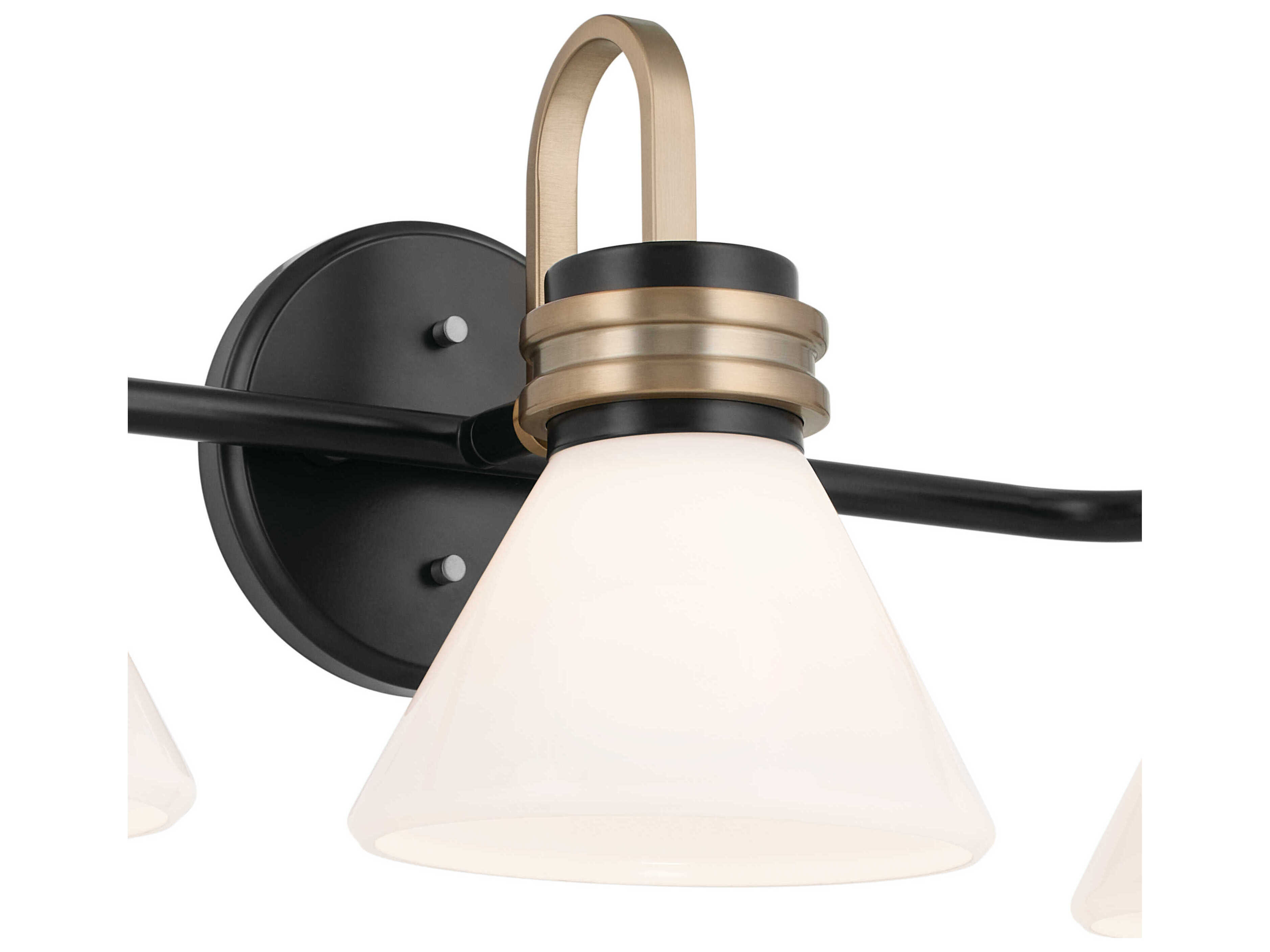 Kichler Farum 3-Light Black Bronze Glass Vanity Light