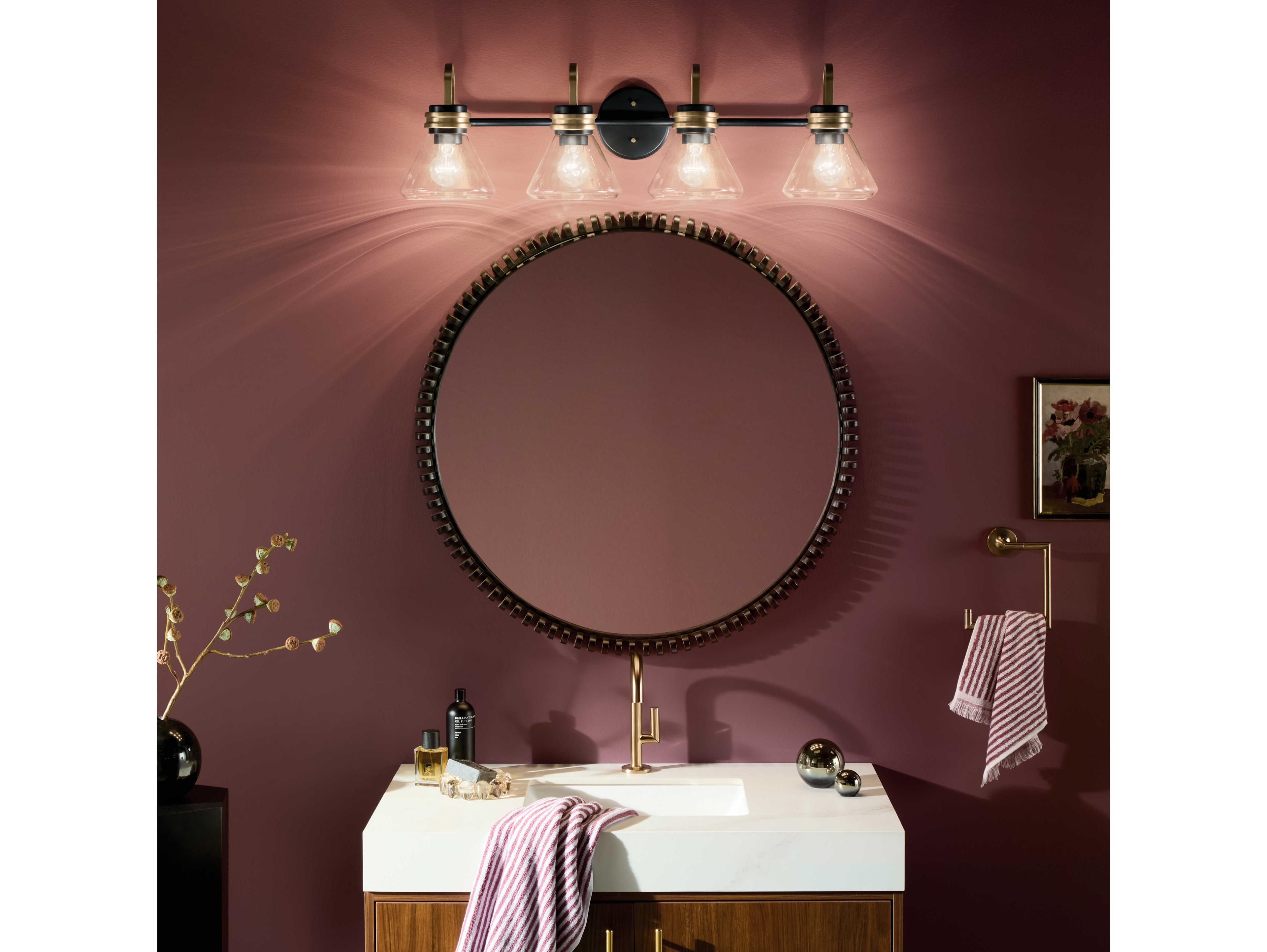Kichler Farum 4-Light Black Vanity Light