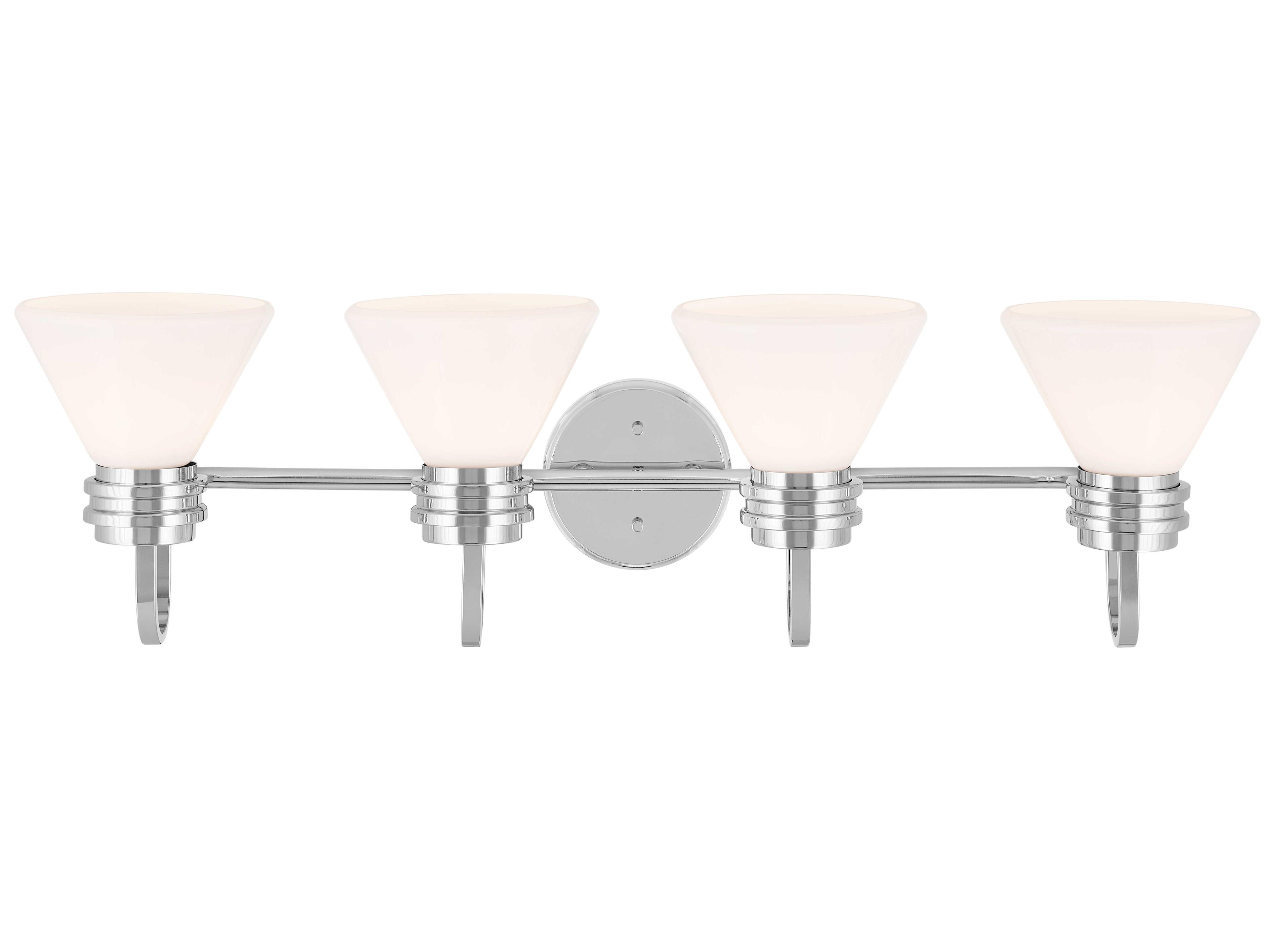 Kichler Farum 4-Light Chrome Glass Vanity Light