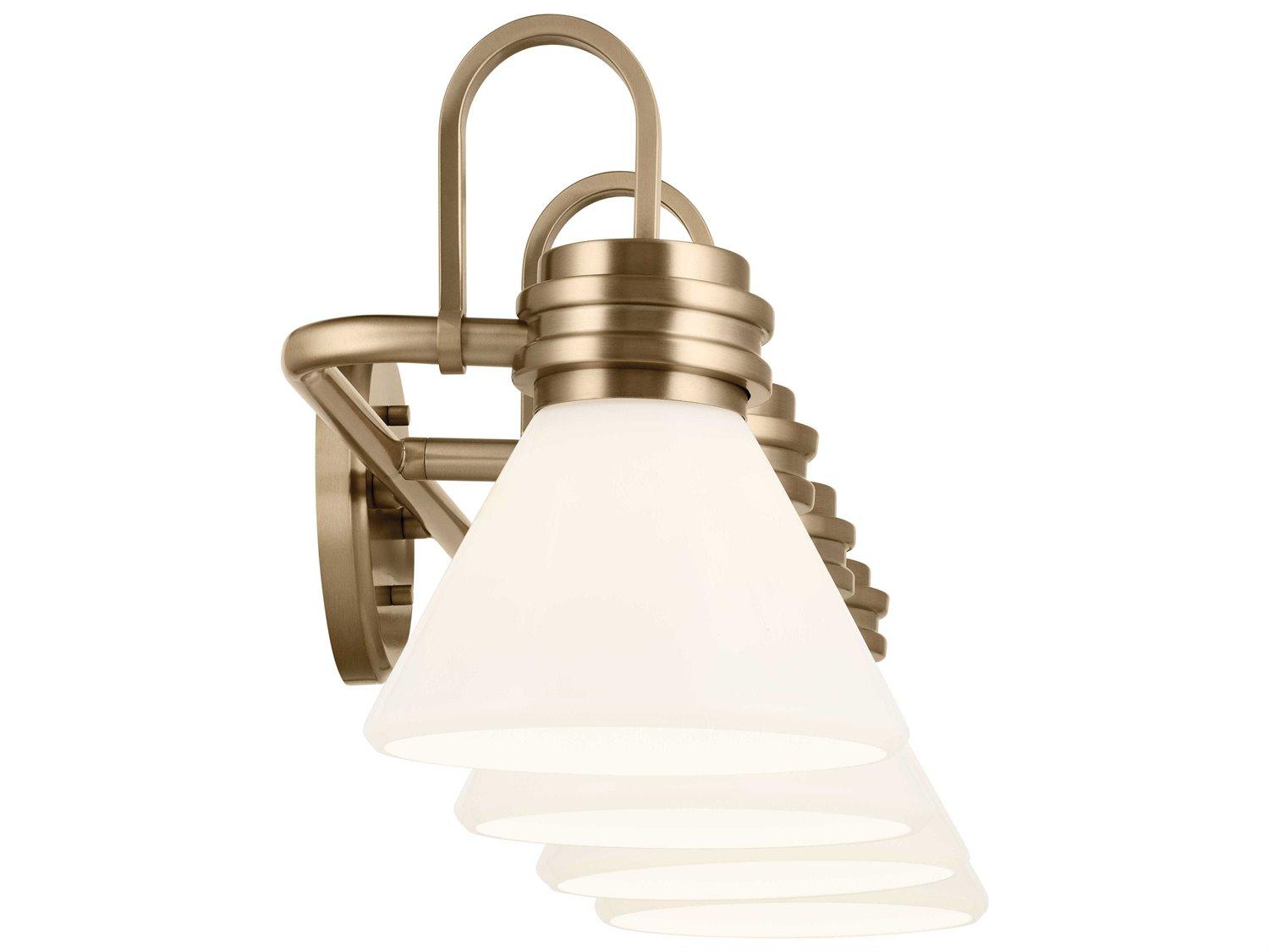 Kichler Farum 4-Light Champagne Bronze Glass Vanity Light