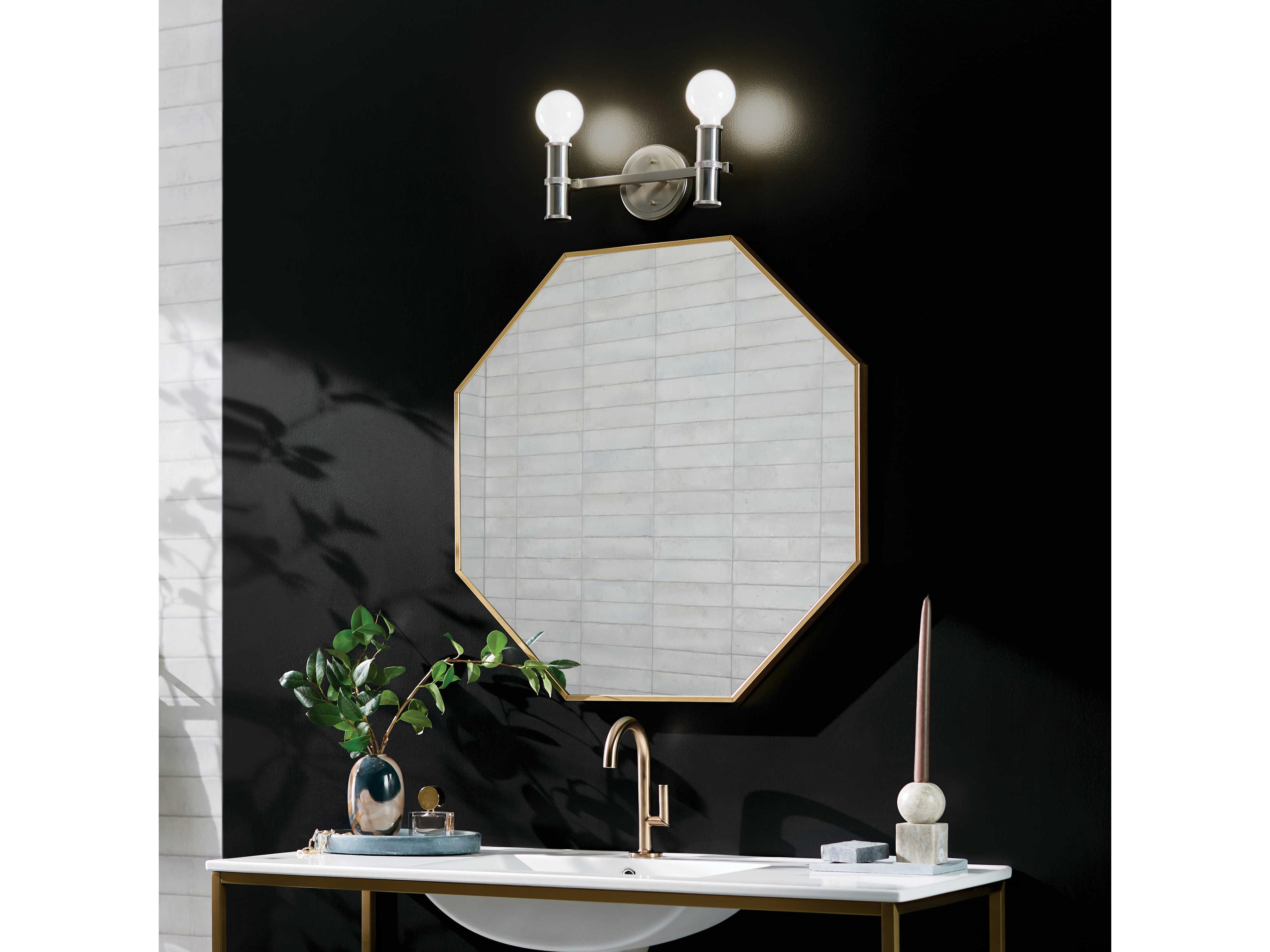 Kichler Torche 2-Light Brushed Nickel Vanity Light