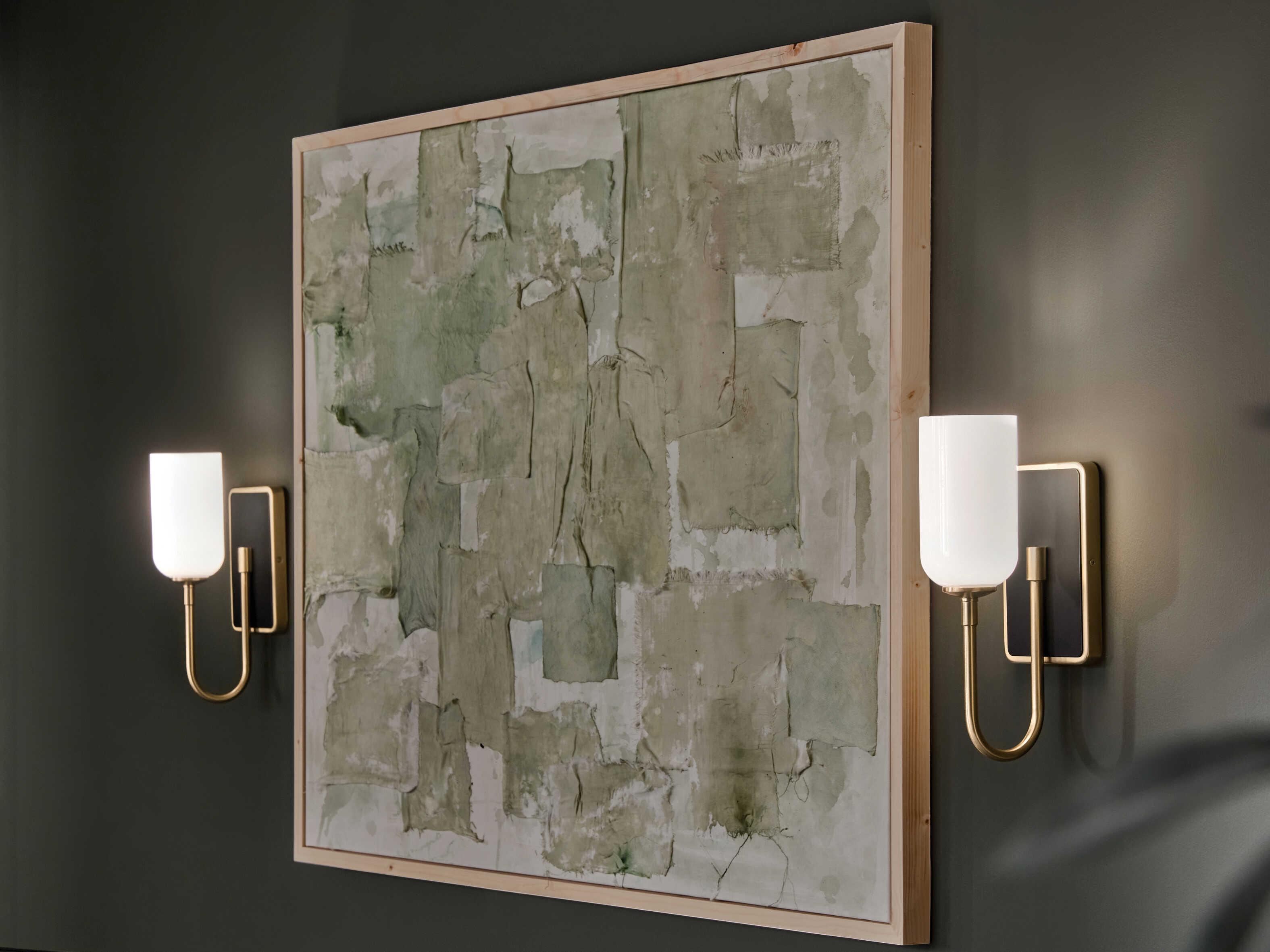 Kichler Solia 1-Light Champagne Bronze Glass Wall Sconce