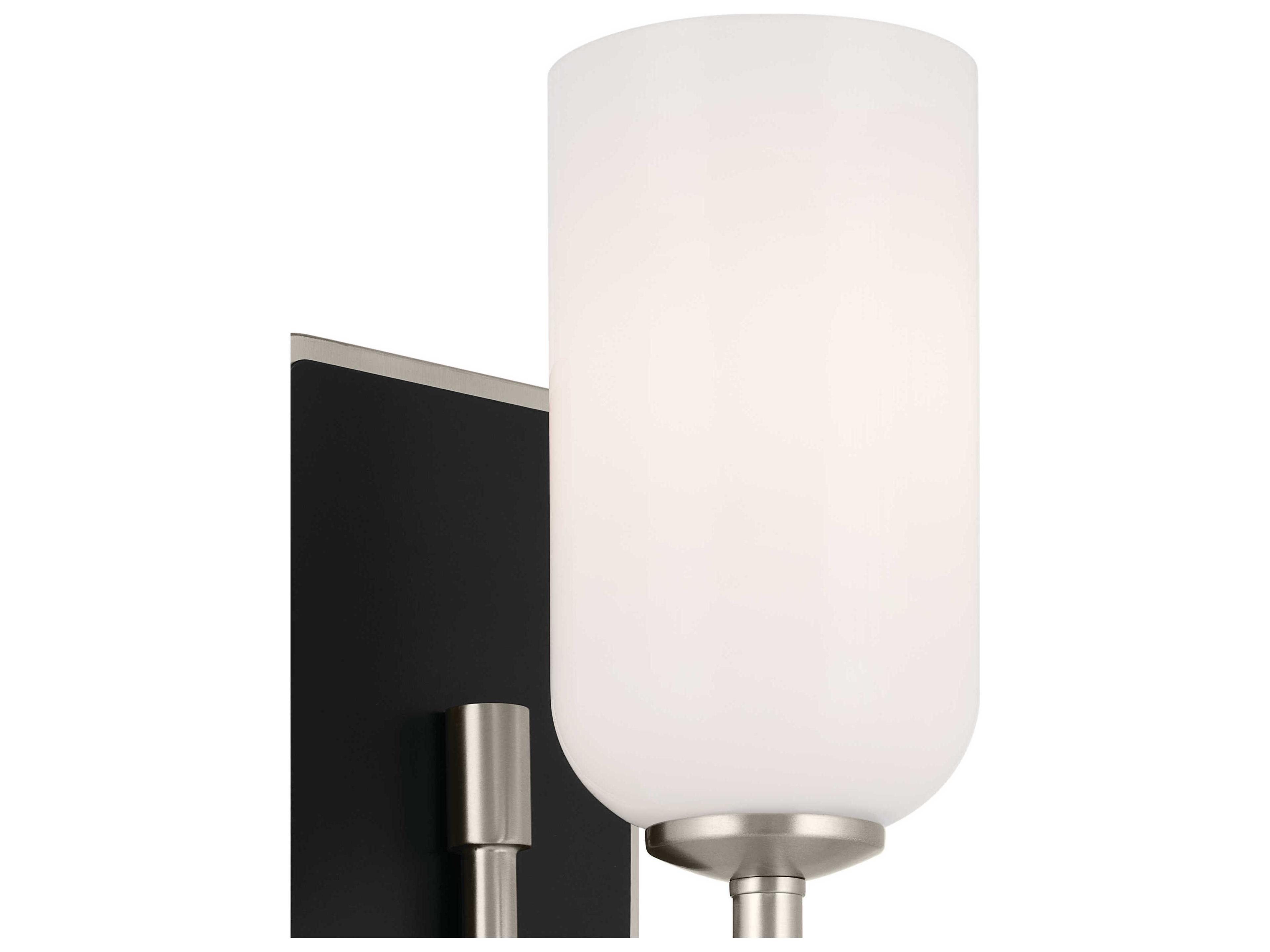 Kichler Solia 1-Light Brushed Nickel Glass Wall Sconce