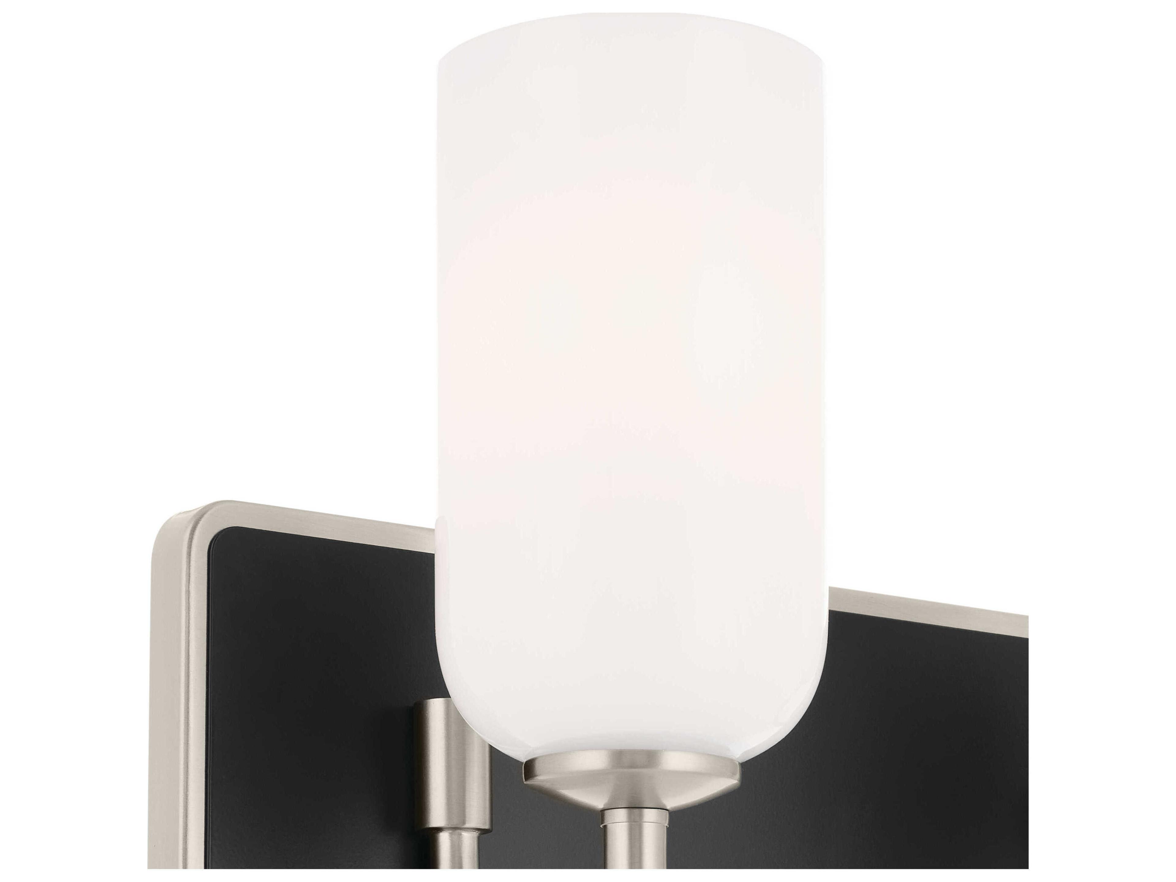 Kichler Solia 2-Light Brushed Nickel Glass Vanity Light