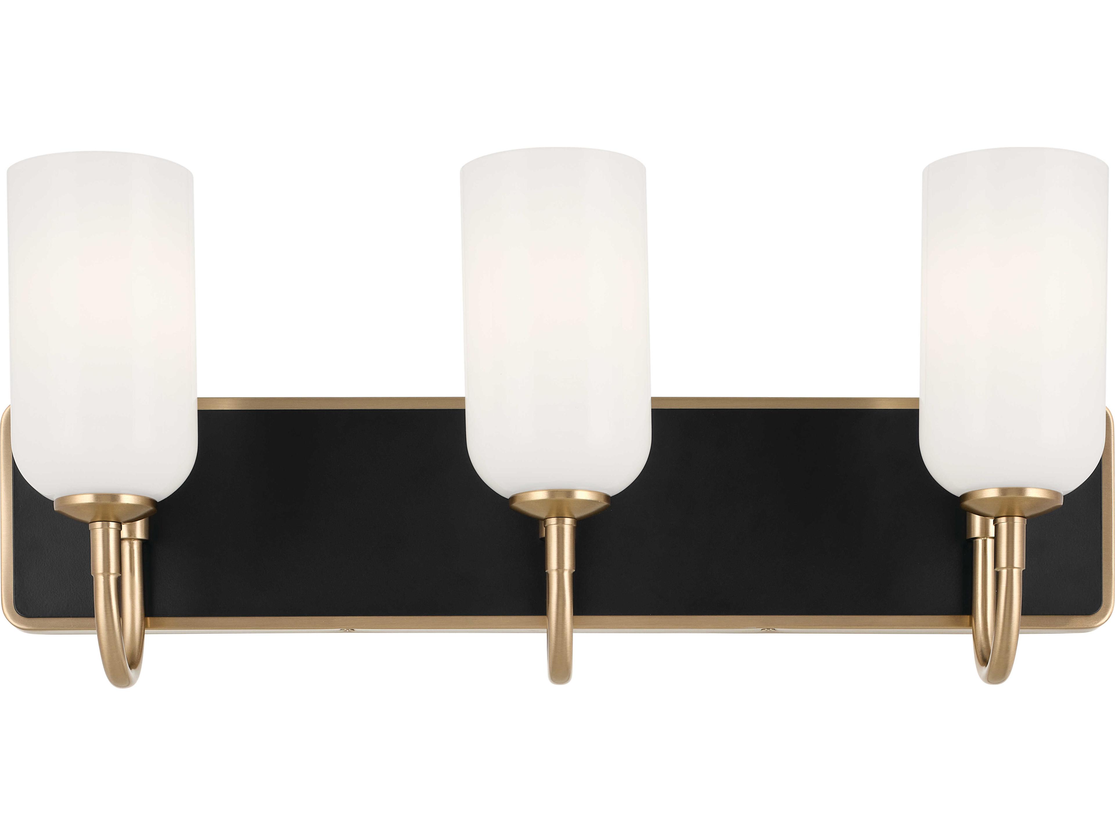 Kichler Solia 3-Light Champagne Bronze Glass Vanity Light