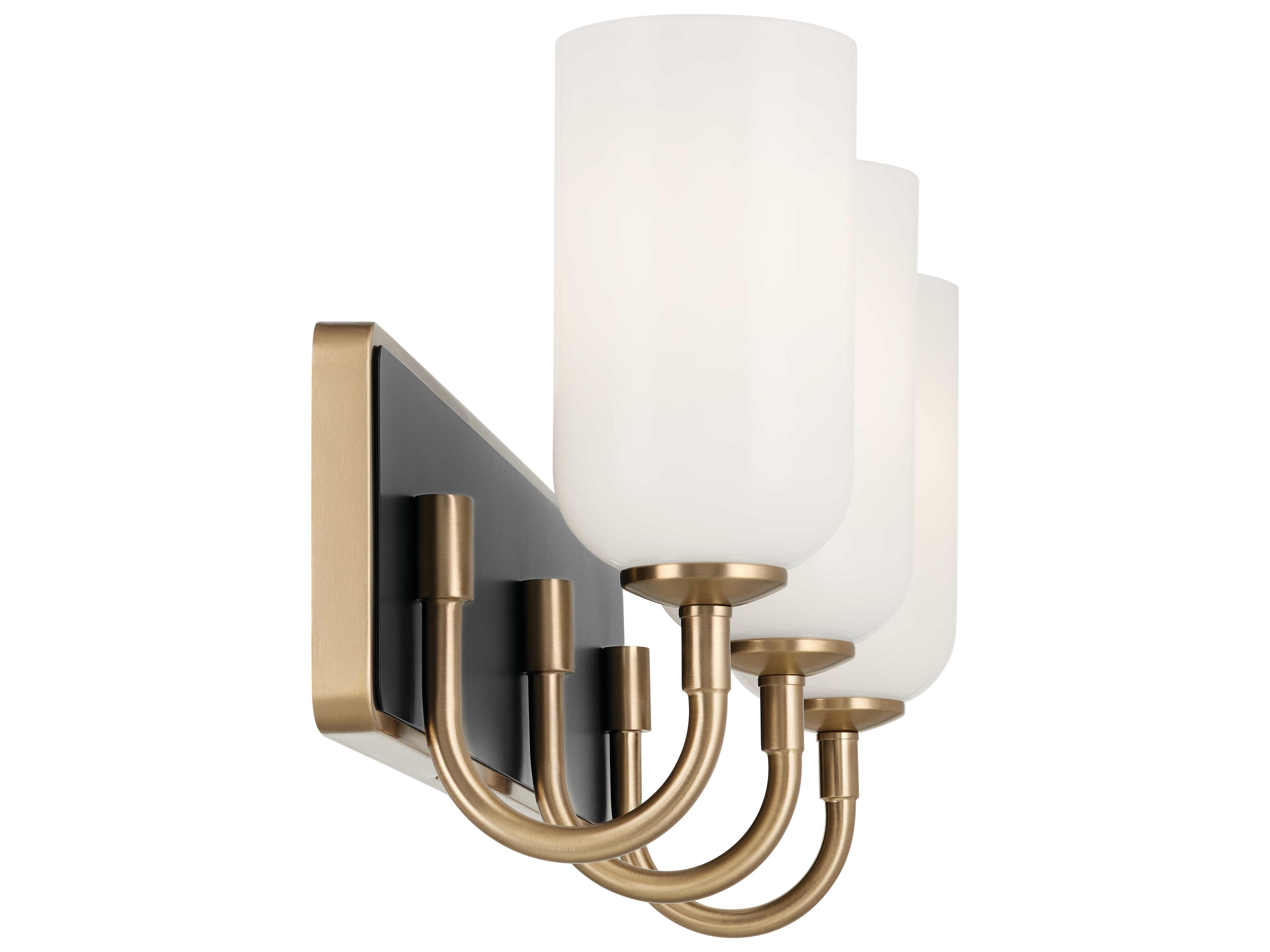 Kichler Solia 3-Light Champagne Bronze Glass Vanity Light