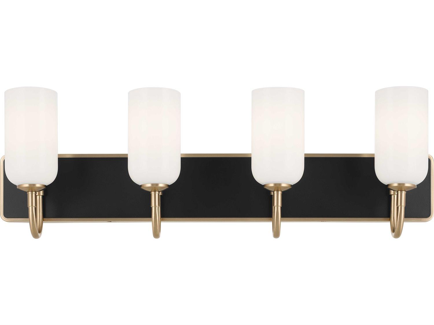 Kichler Solia 4-Light Champagne Bronze Glass Vanity Light