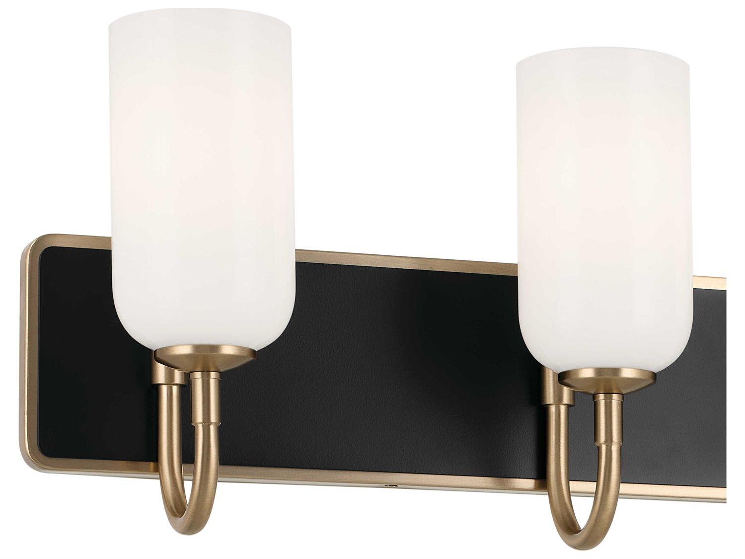 Kichler Solia 4-Light Champagne Bronze Glass Vanity Light