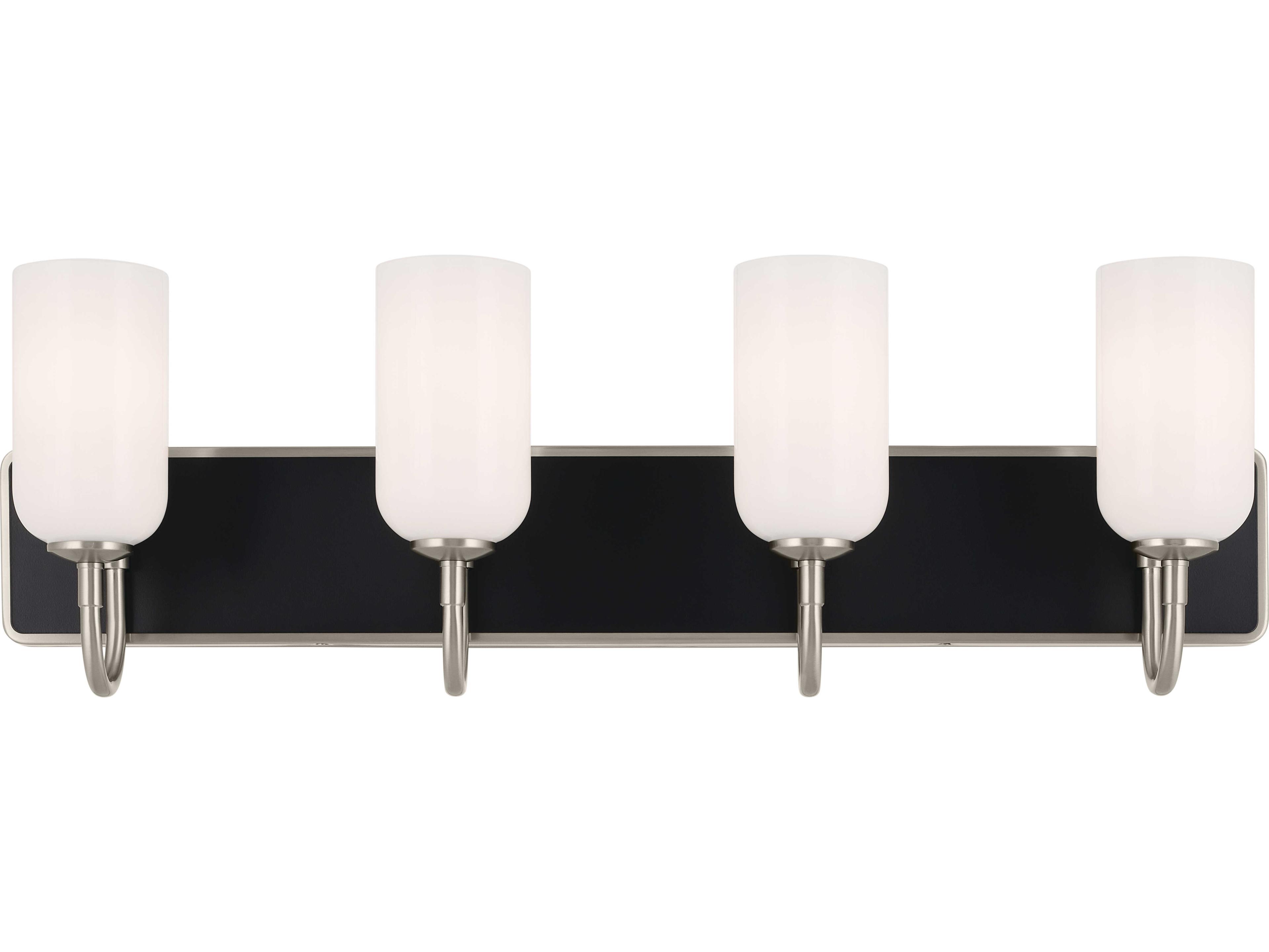 Kichler Solia 4-Light Brushed Nickel Glass Vanity Light