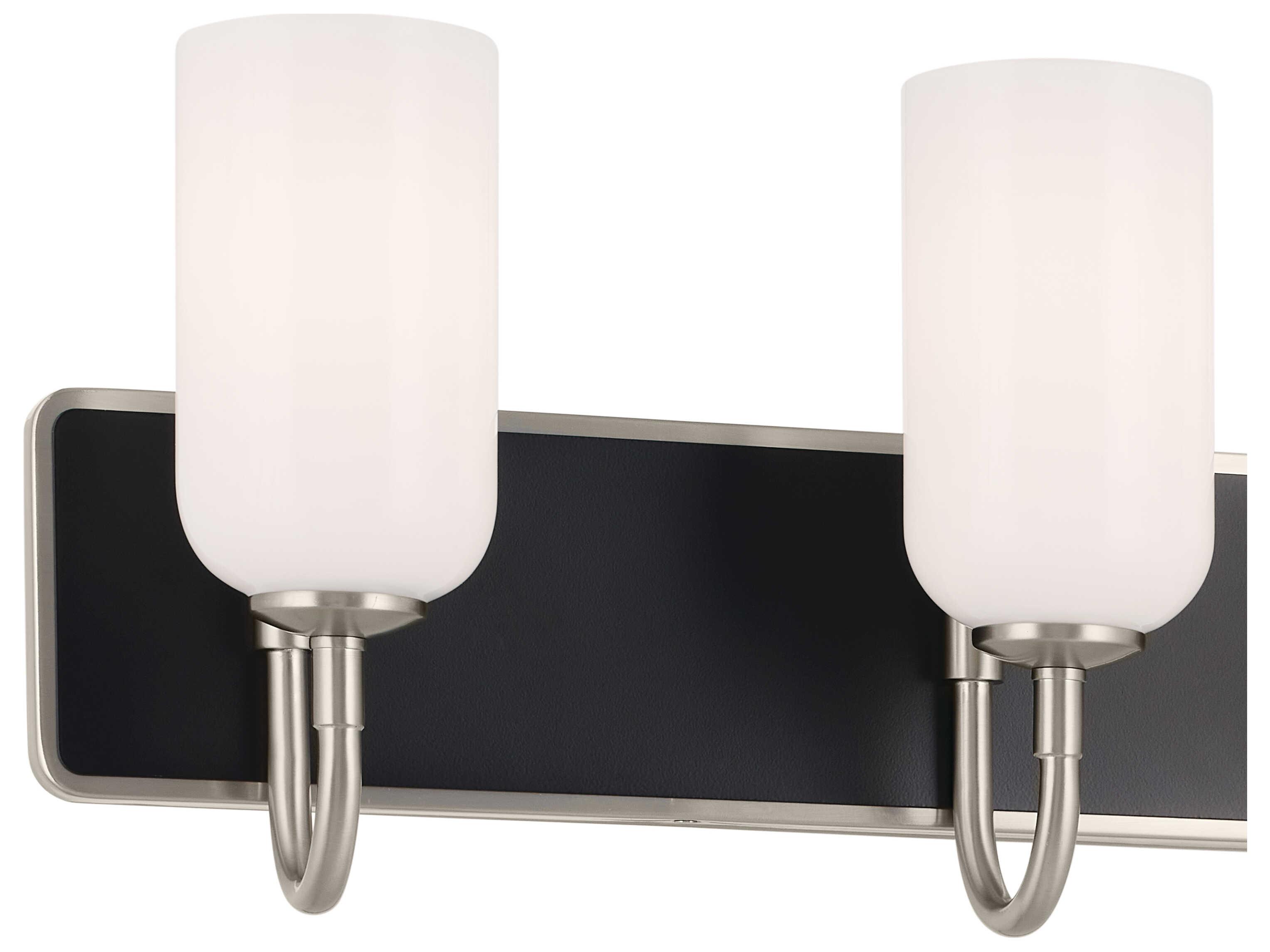 Kichler Solia 4-Light Brushed Nickel Glass Vanity Light