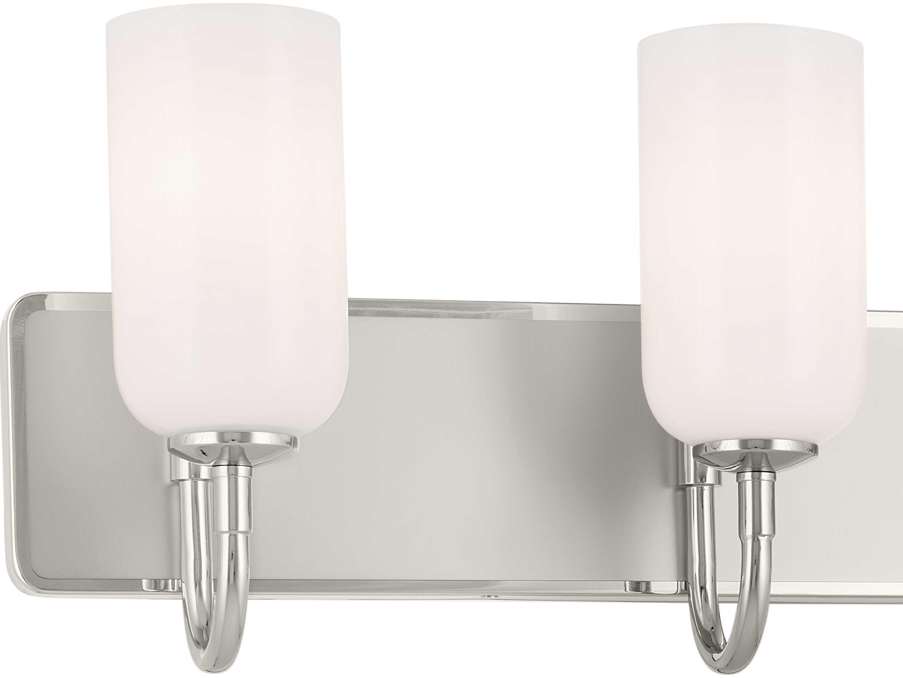 Kichler Solia 4-Light Polished Nickel Glass Vanity Light