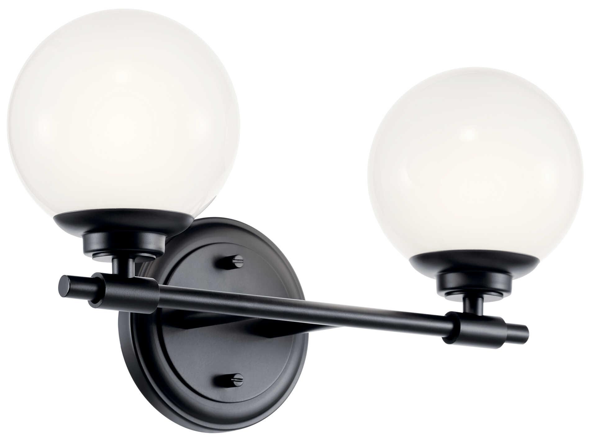 Kichler Benno 2-Light Black Vanity Light