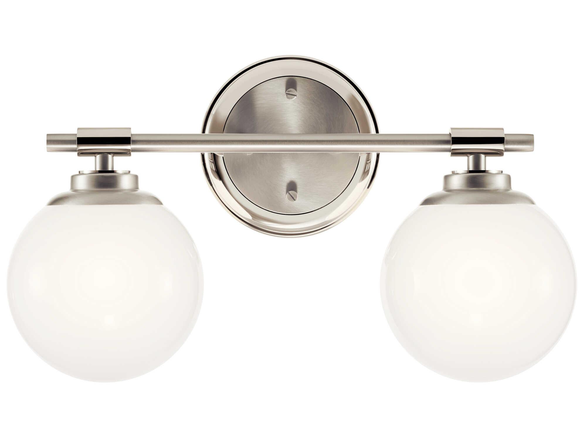 Kichler Benno 2-Light Polished Nickel Vanity Light