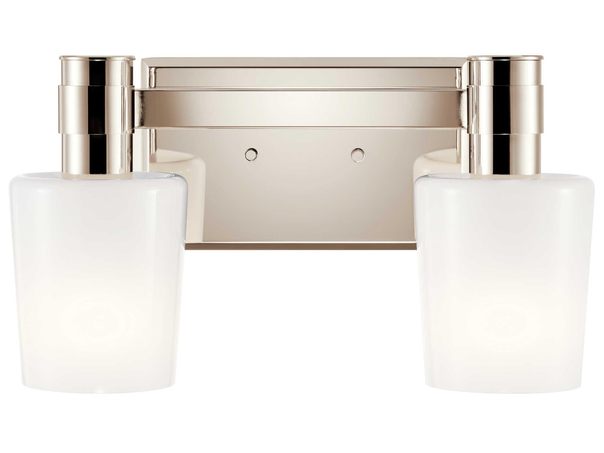 Kichler Adani 2-Light Polished Nickel Vanity Light