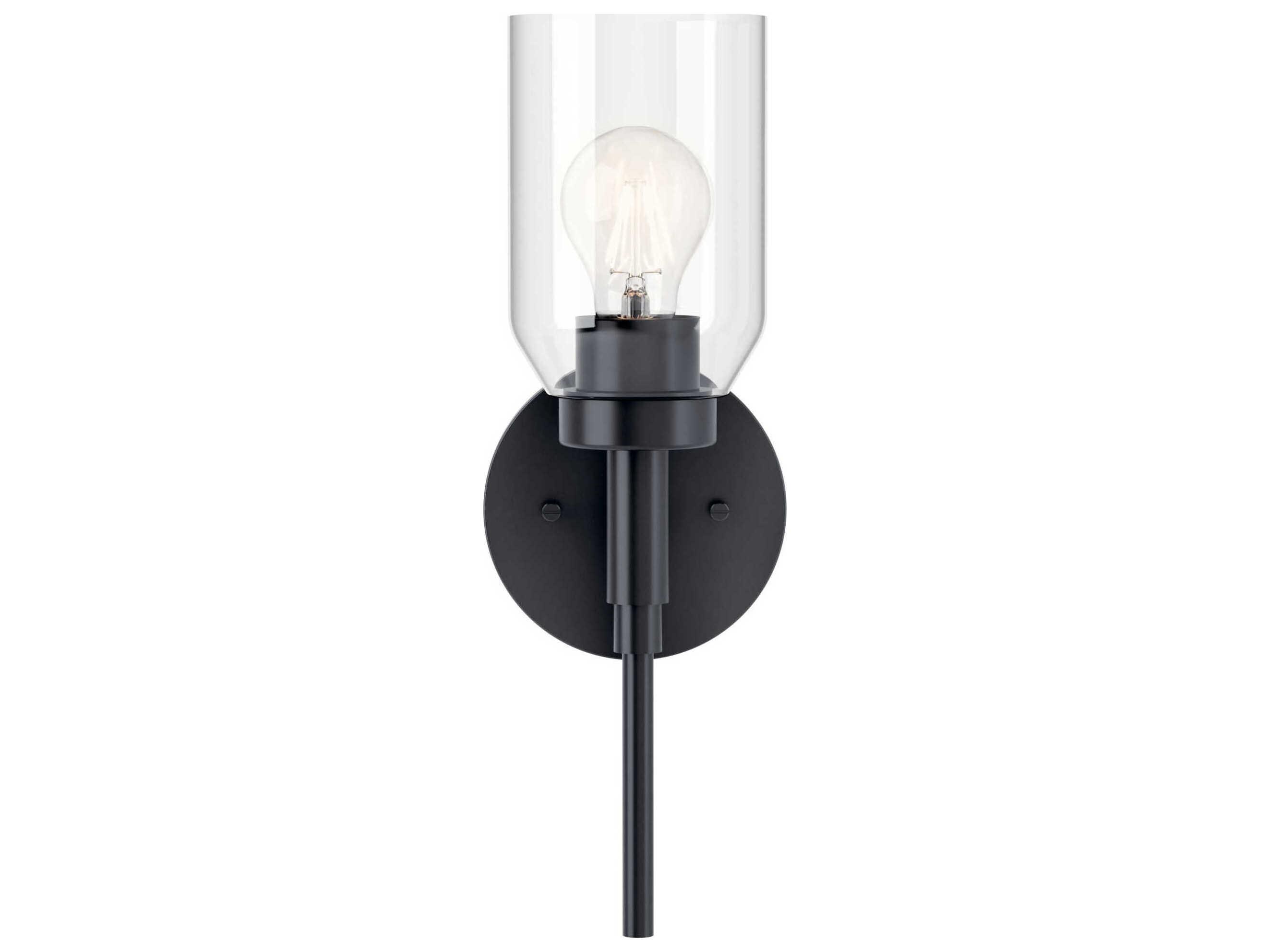 Kichler Madden 1-Light Black Wall Sconce
