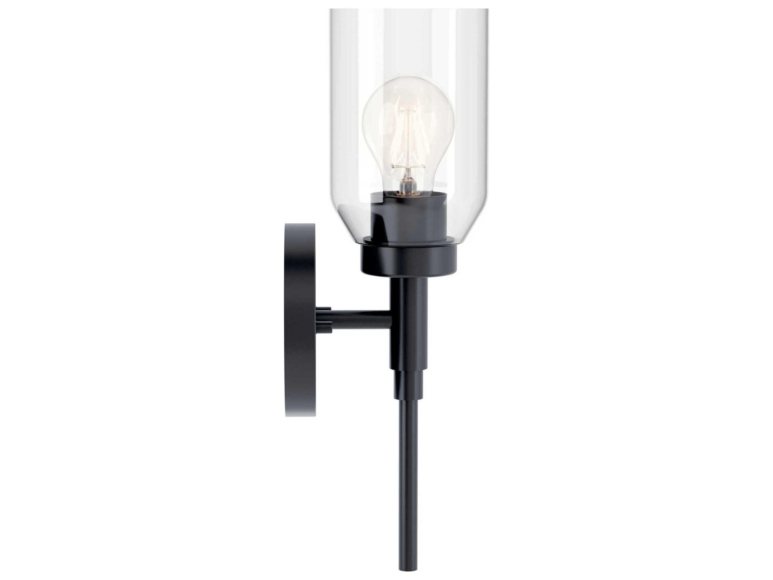 Kichler Madden 1-Light Black Wall Sconce