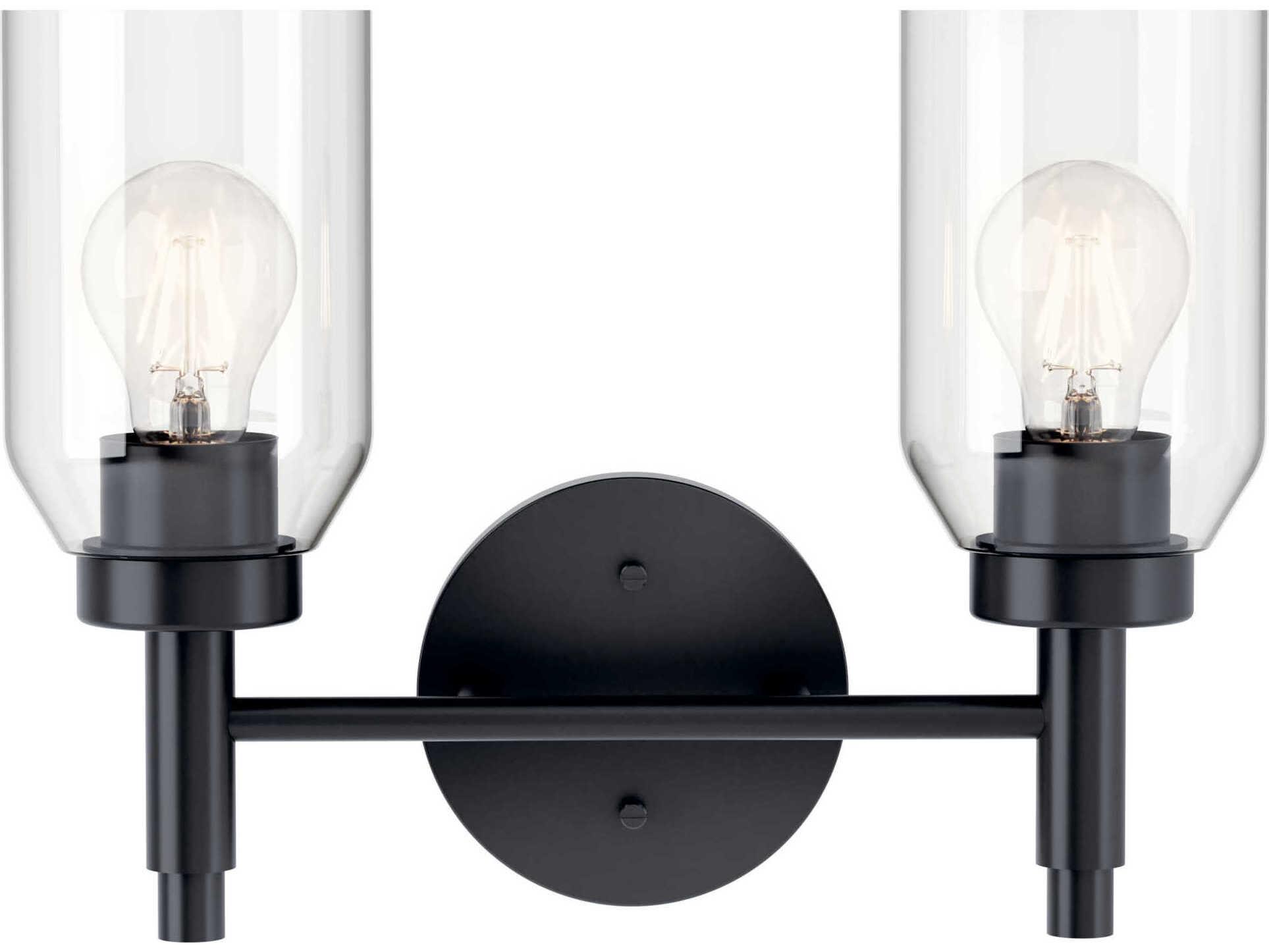 Kichler Madden 2-Light Black Vanity Light