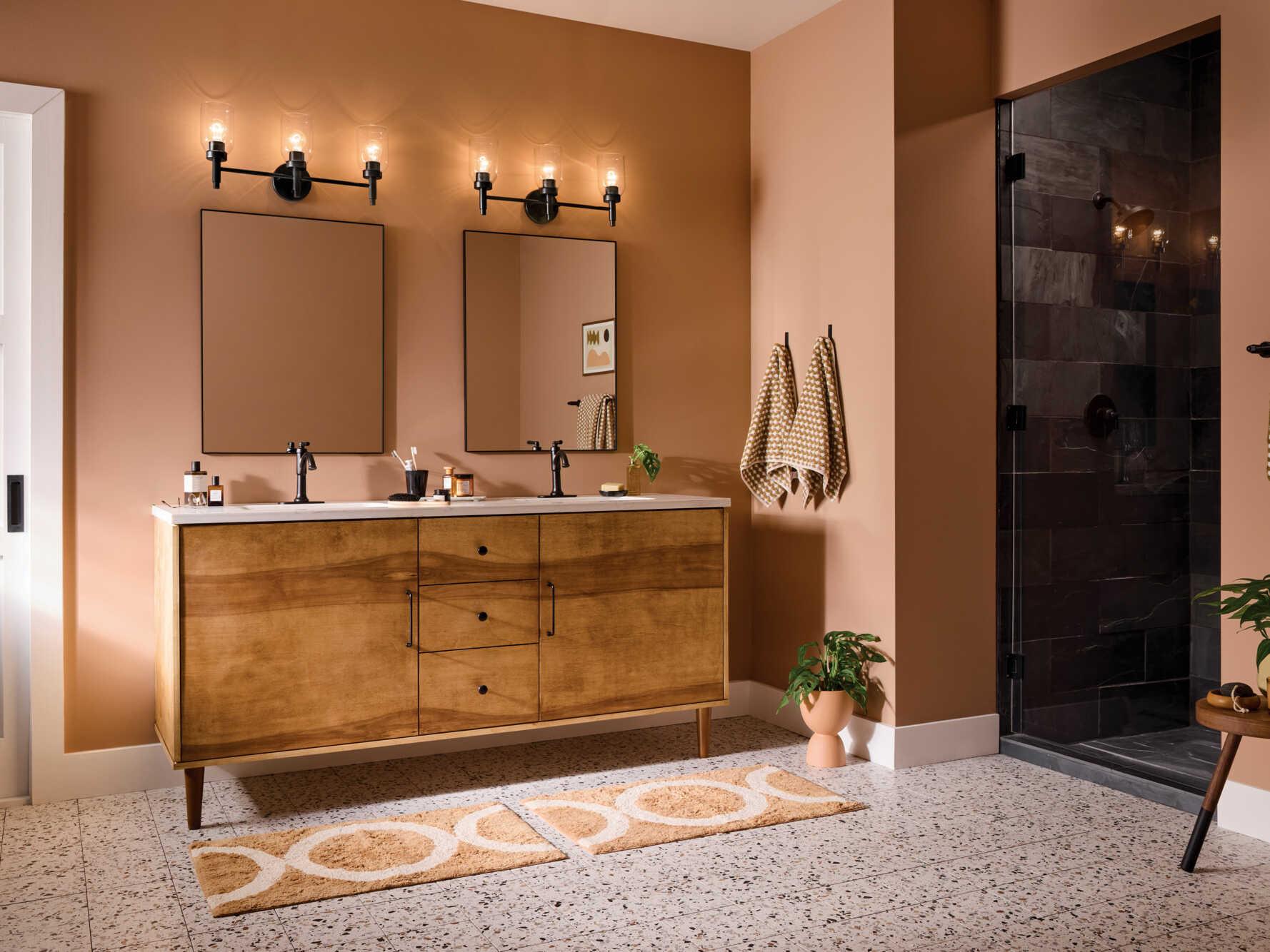 Kichler Madden 3-Light Black Vanity Light