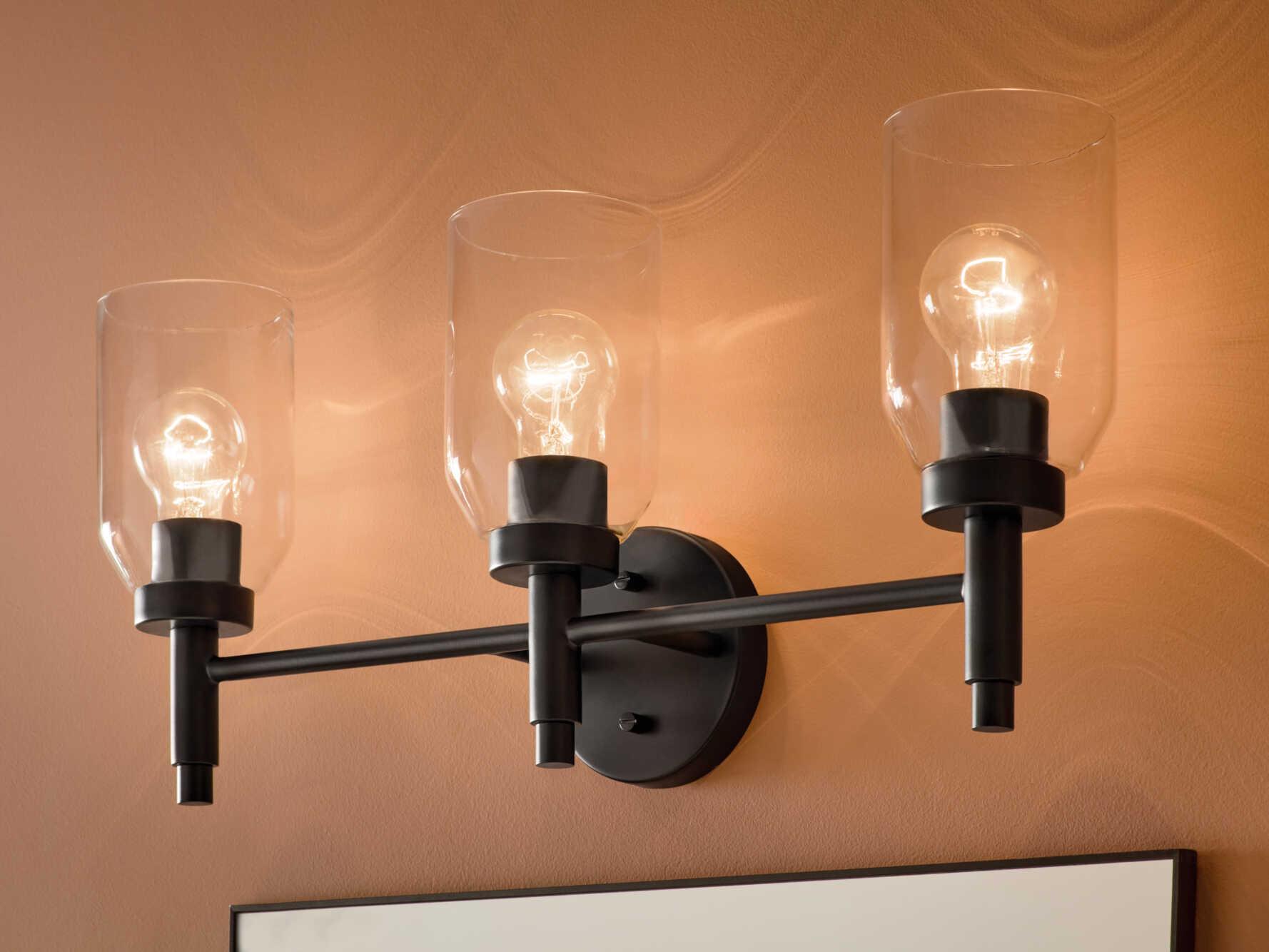 Kichler Madden 3-Light Black Vanity Light