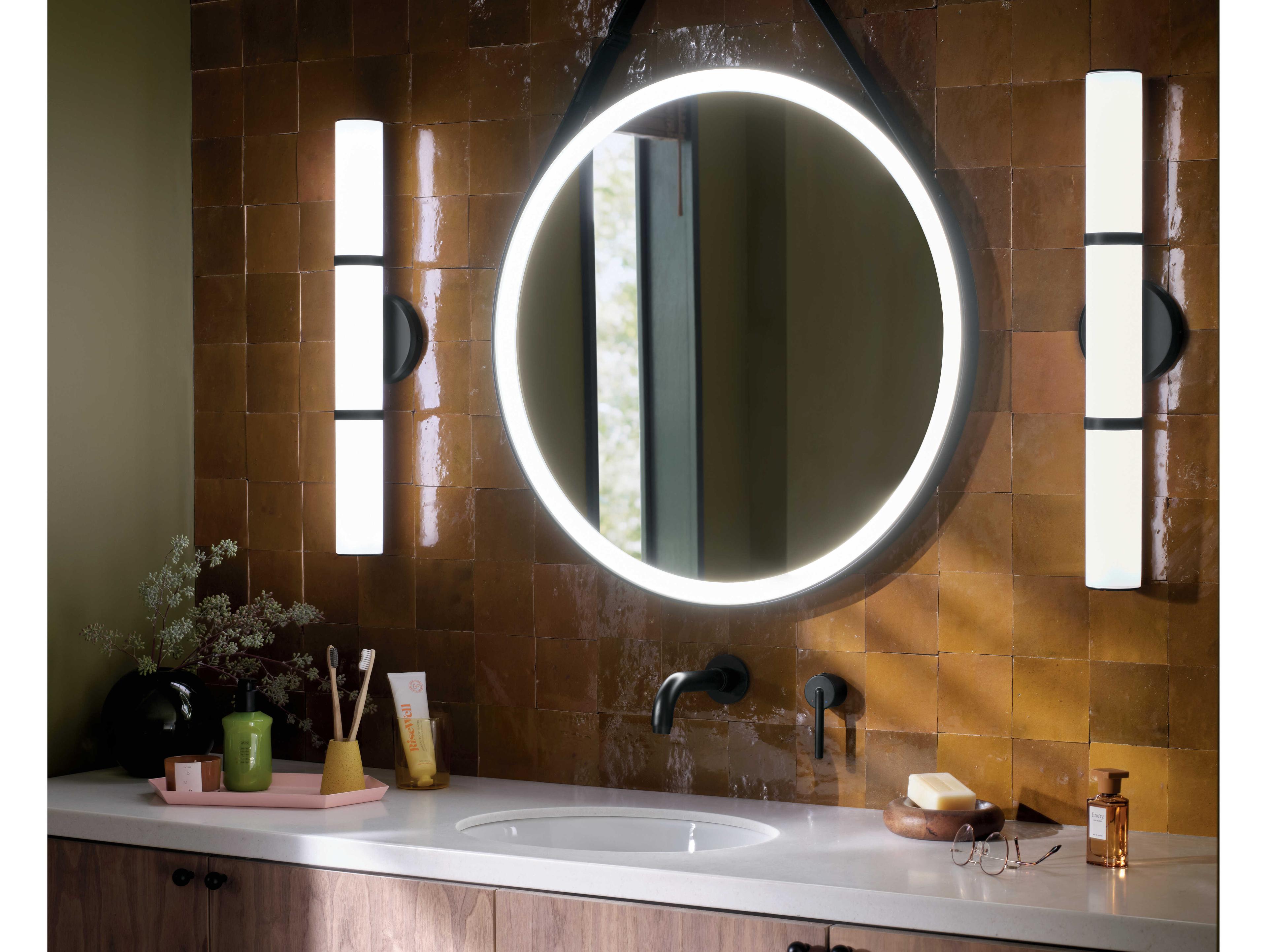 Kichler Rosh 1-Light Black Vanity Light