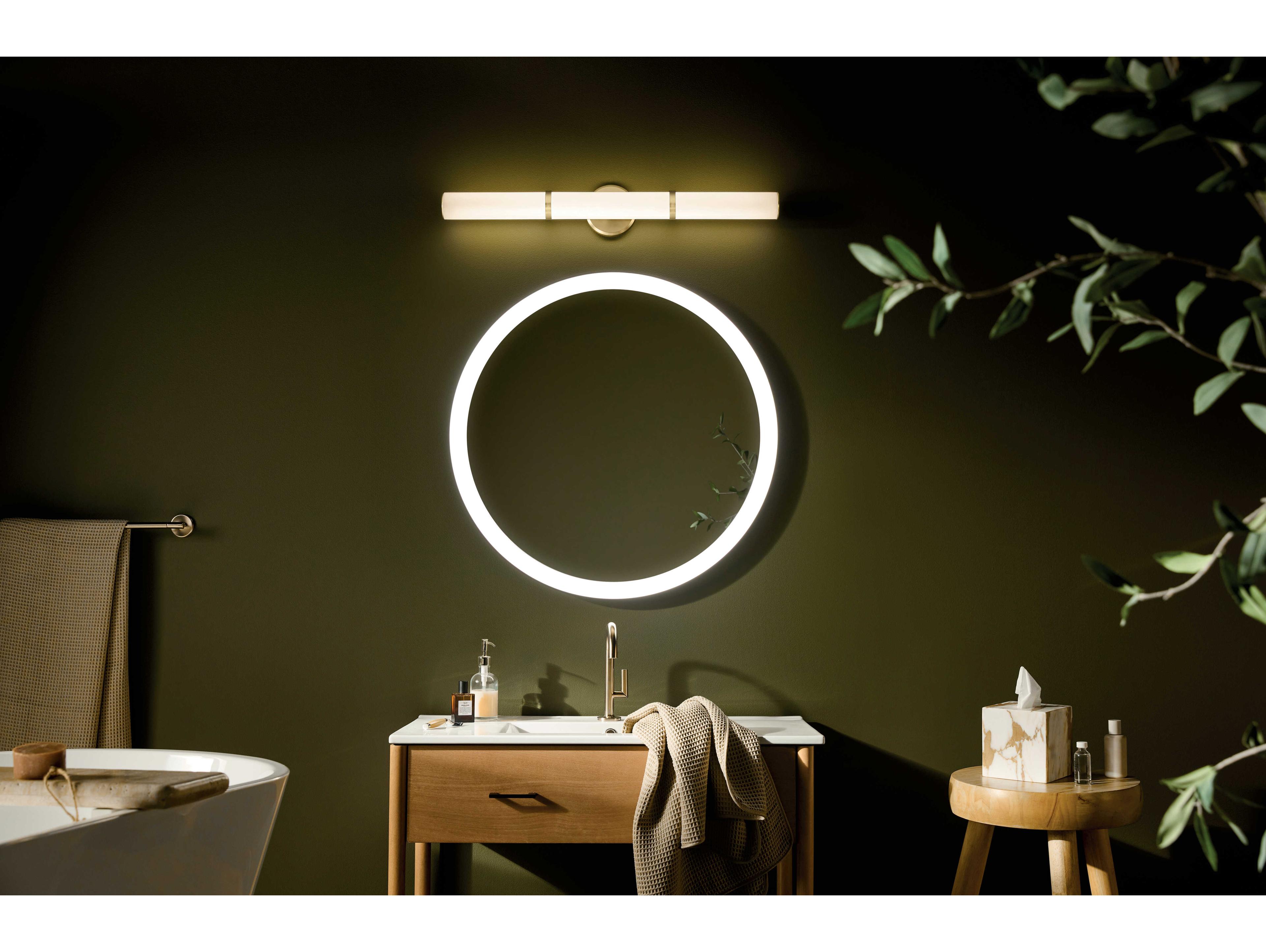 Kichler Rosh 1-Light Champagne Bronze Vanity Light