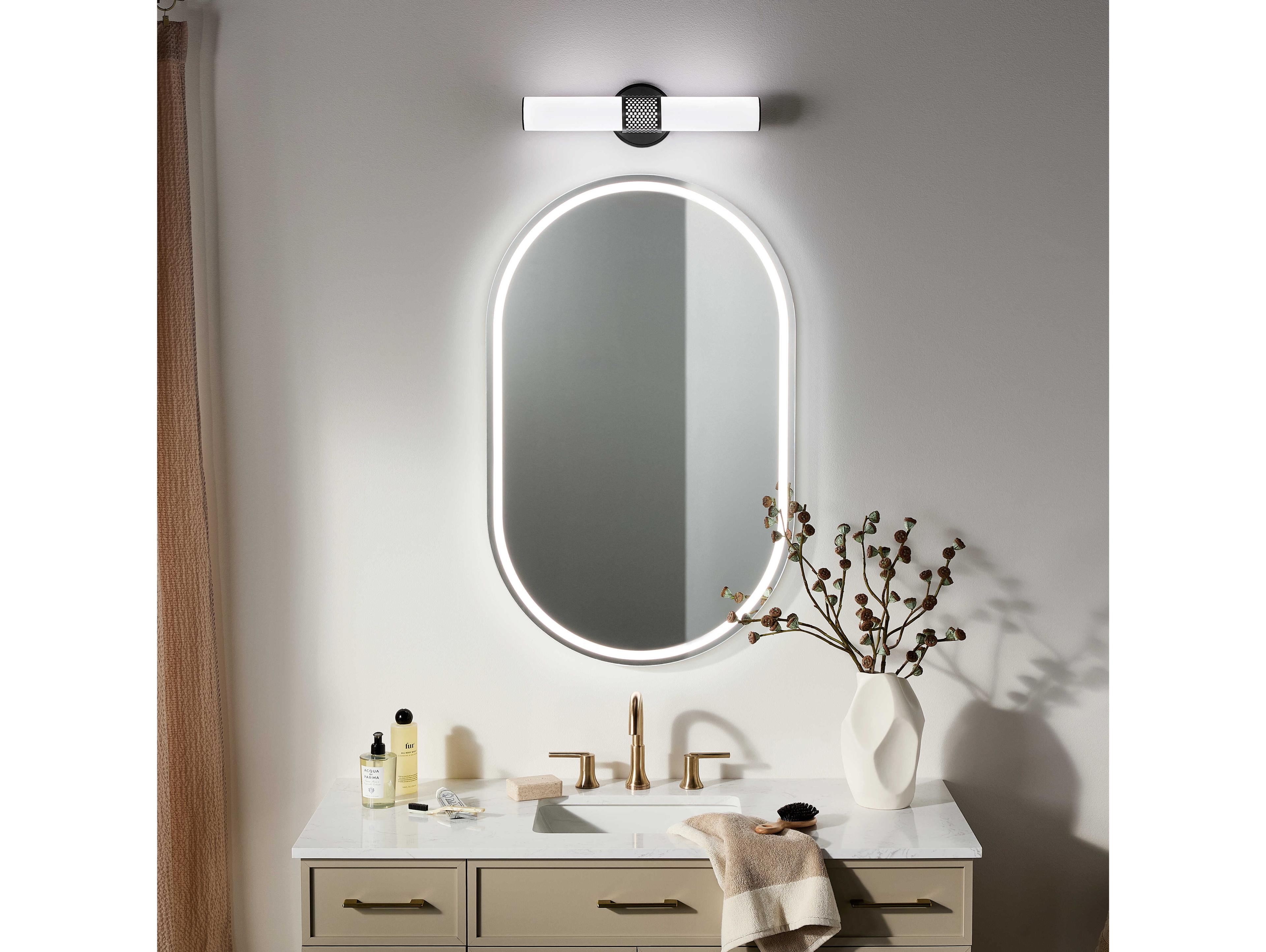Kichler Sashi 1-Light Black Vanity Light