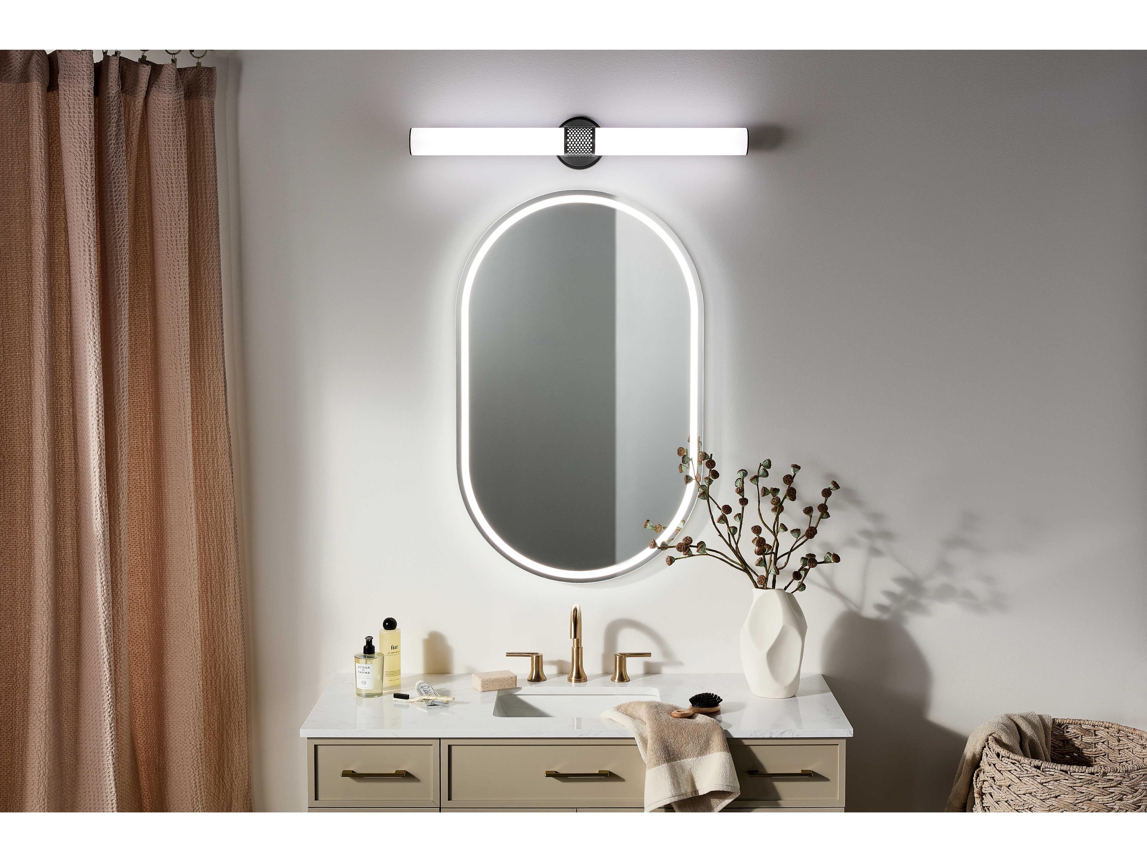 Kichler Sashi 1-Light Black Vanity Light