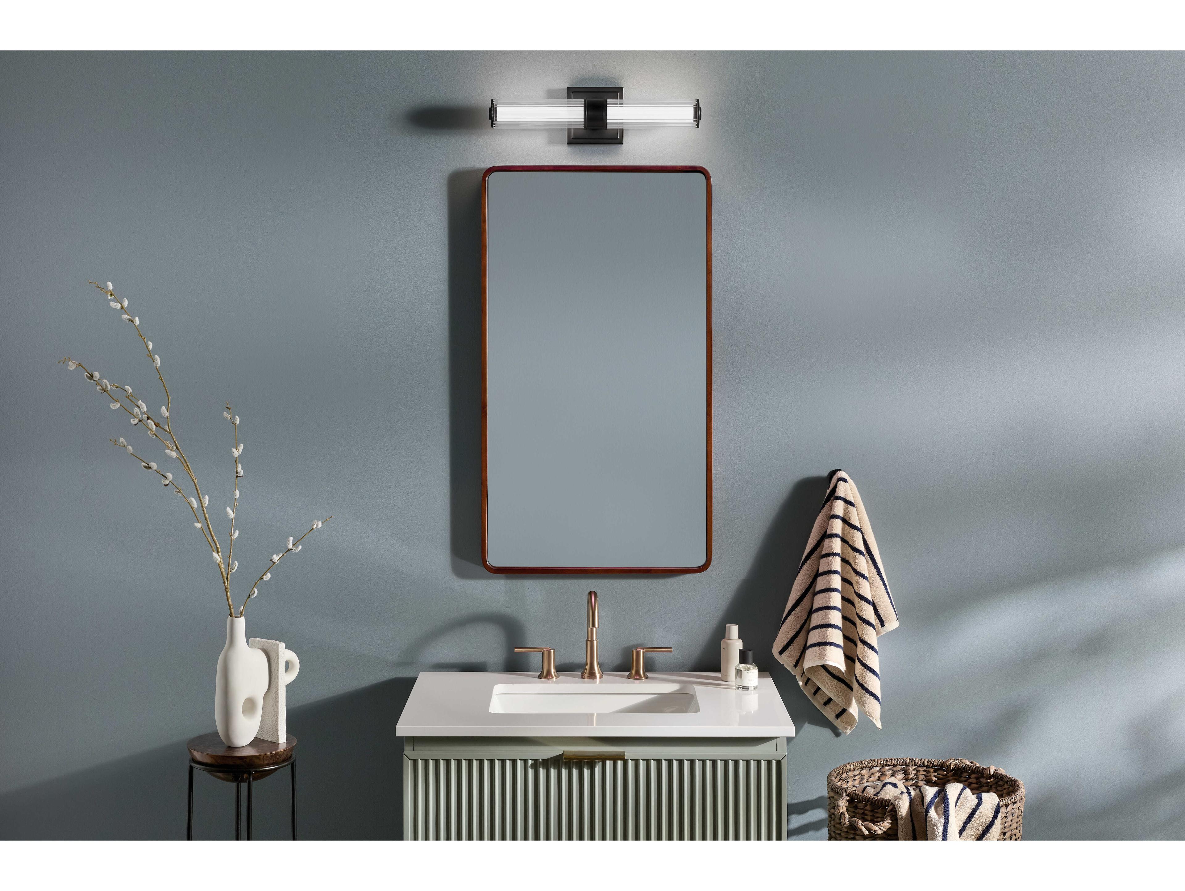 Kichler Laurene 1-Light Black Vanity Light