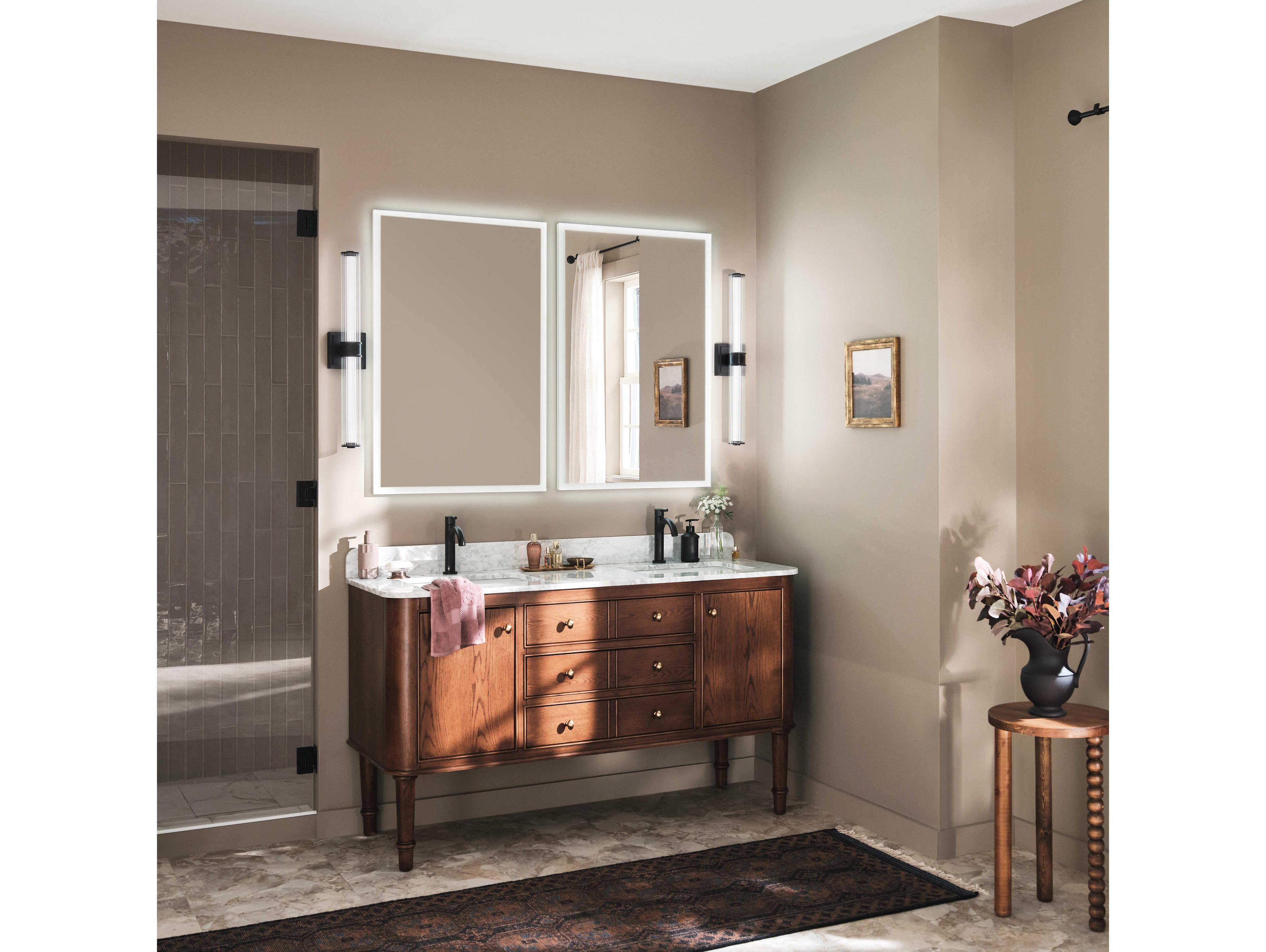 Kichler Laurene 1-Light Black Vanity Light