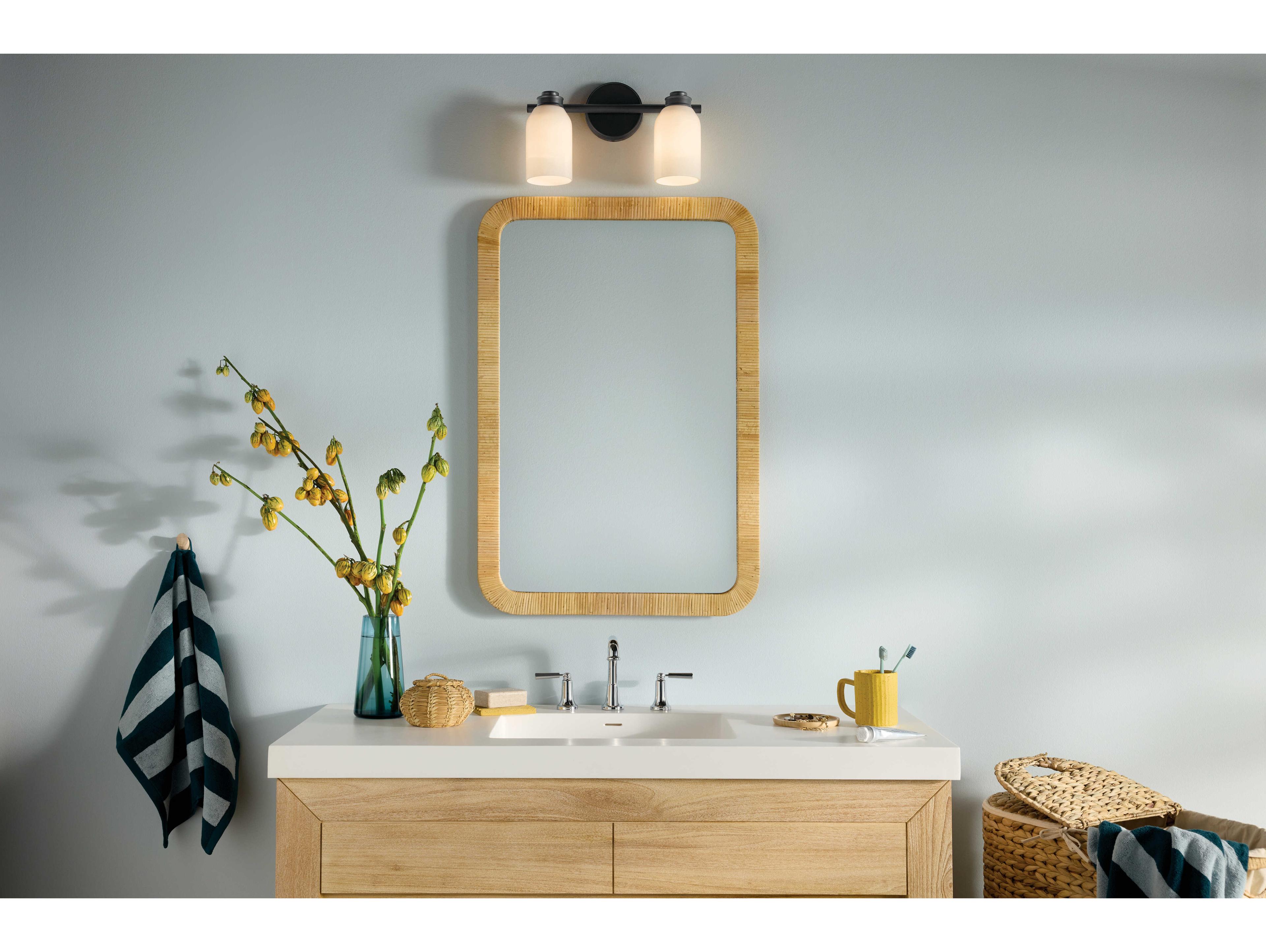 Kichler Shae 2-Light Black Vanity Light