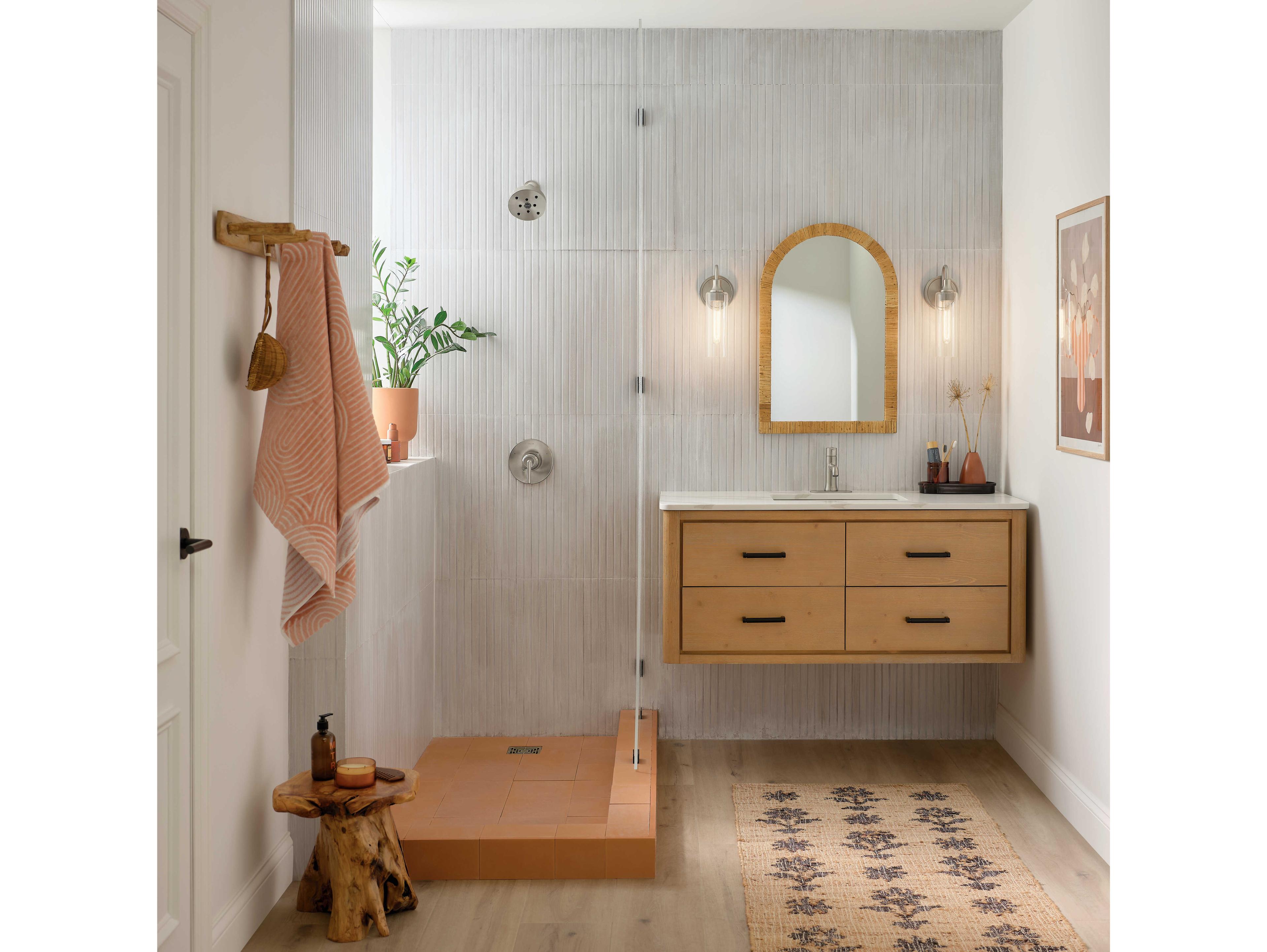 Kichler Kavi 1-Light Brushed Nickel Wall Sconce