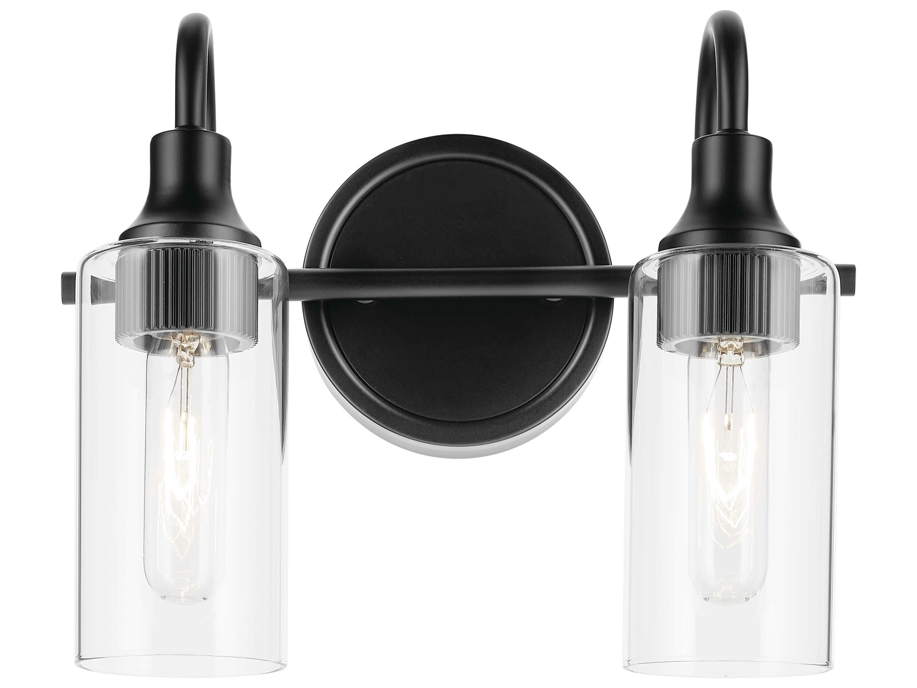Kichler Kavi 2-Light Black Vanity Light