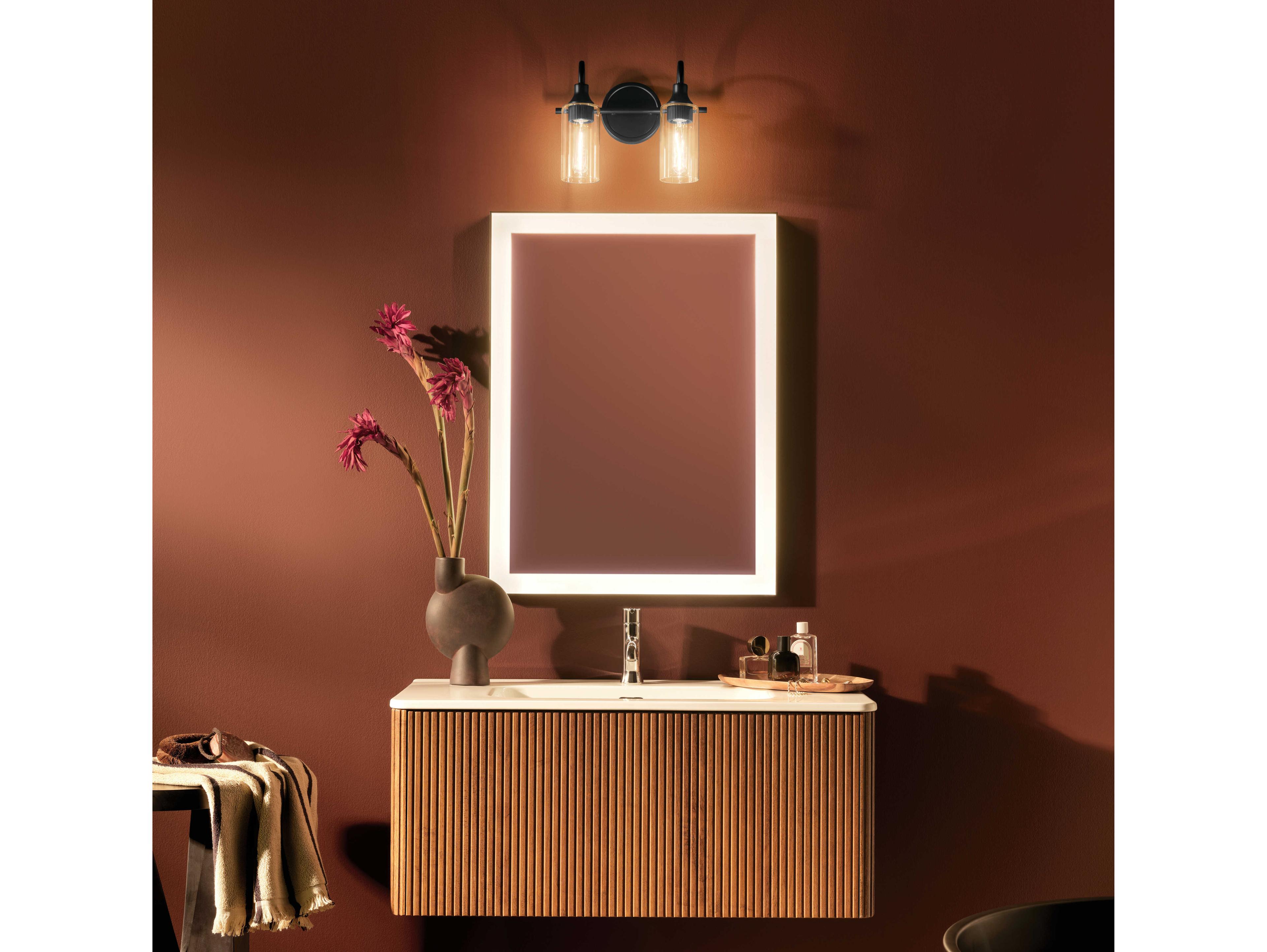 Kichler Kavi 2-Light Black Vanity Light