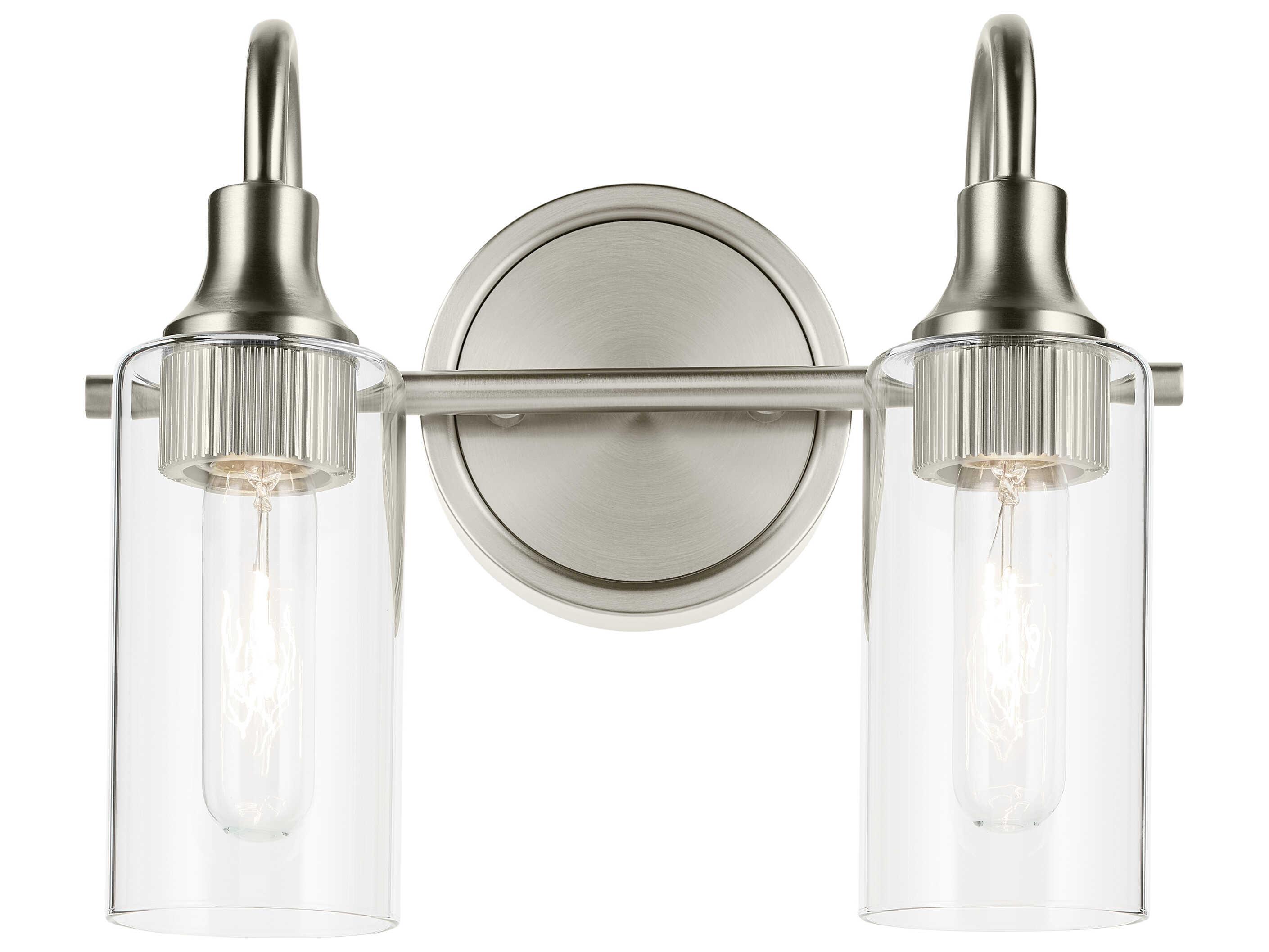Kichler Kavi 2-Light Brushed Nickel Vanity Light
