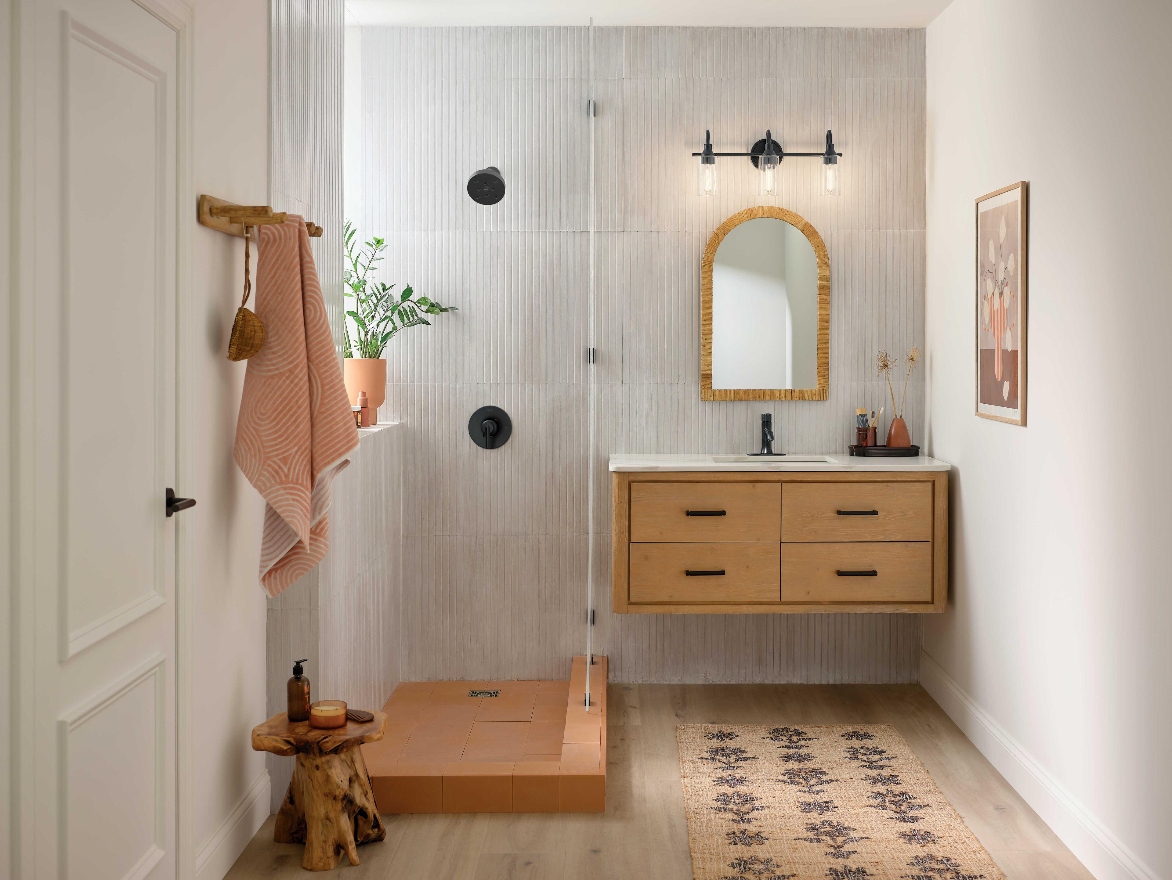 Kichler Kavi 3-Light Black Vanity Light