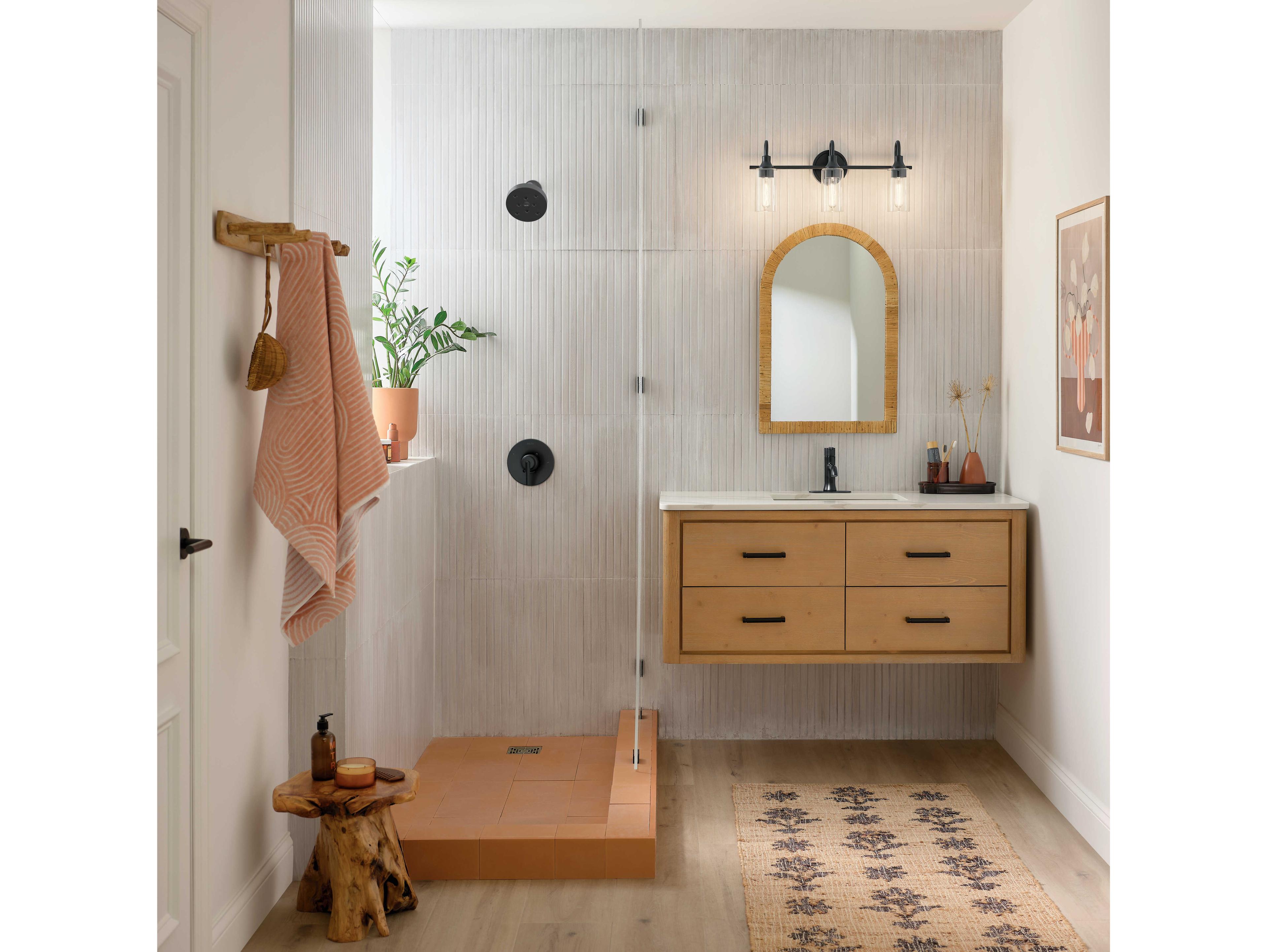 Kichler Kavi 3-Light Black Vanity Light