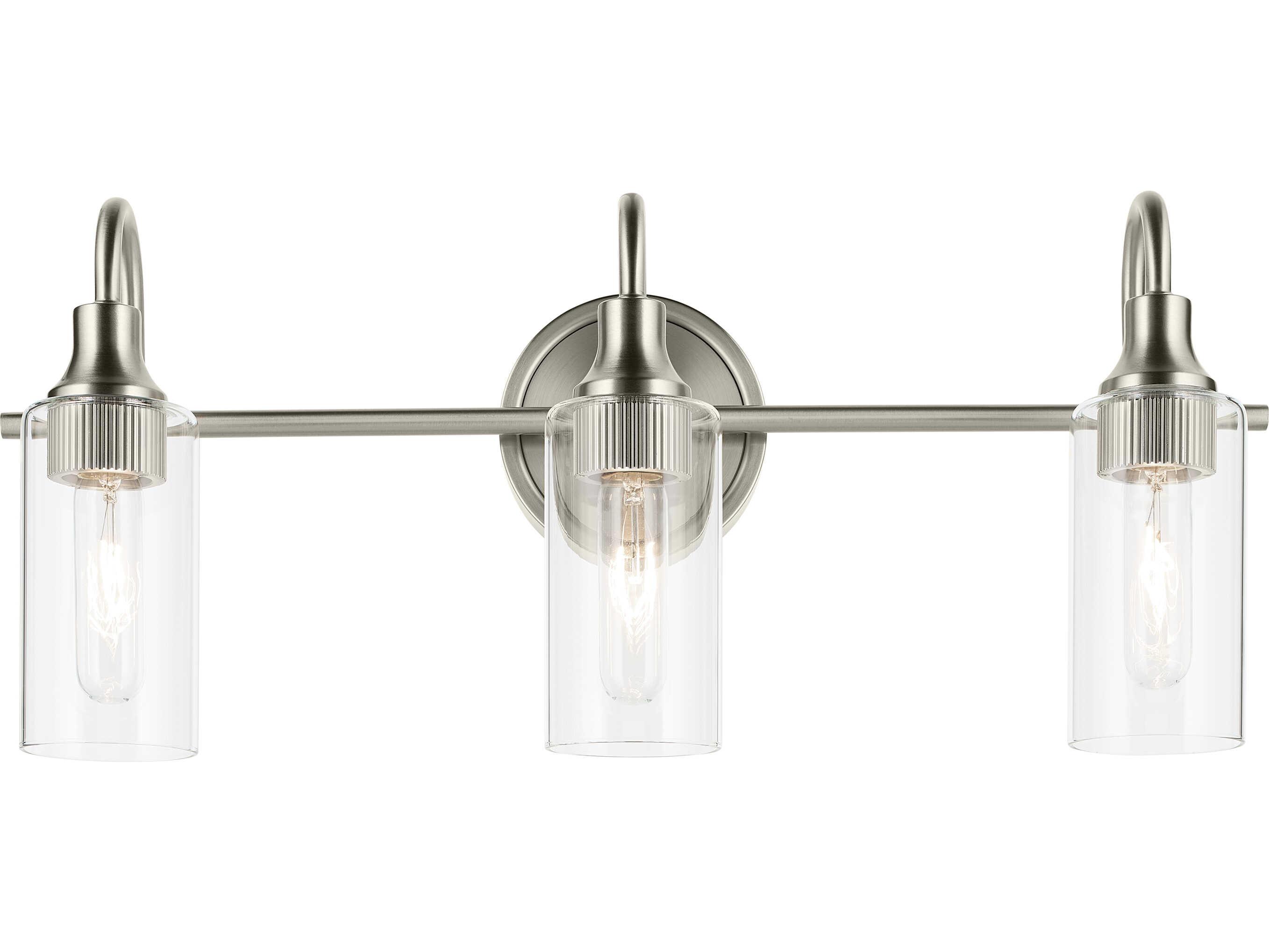 Kichler Kavi 3-Light Brushed Nickel Vanity Light