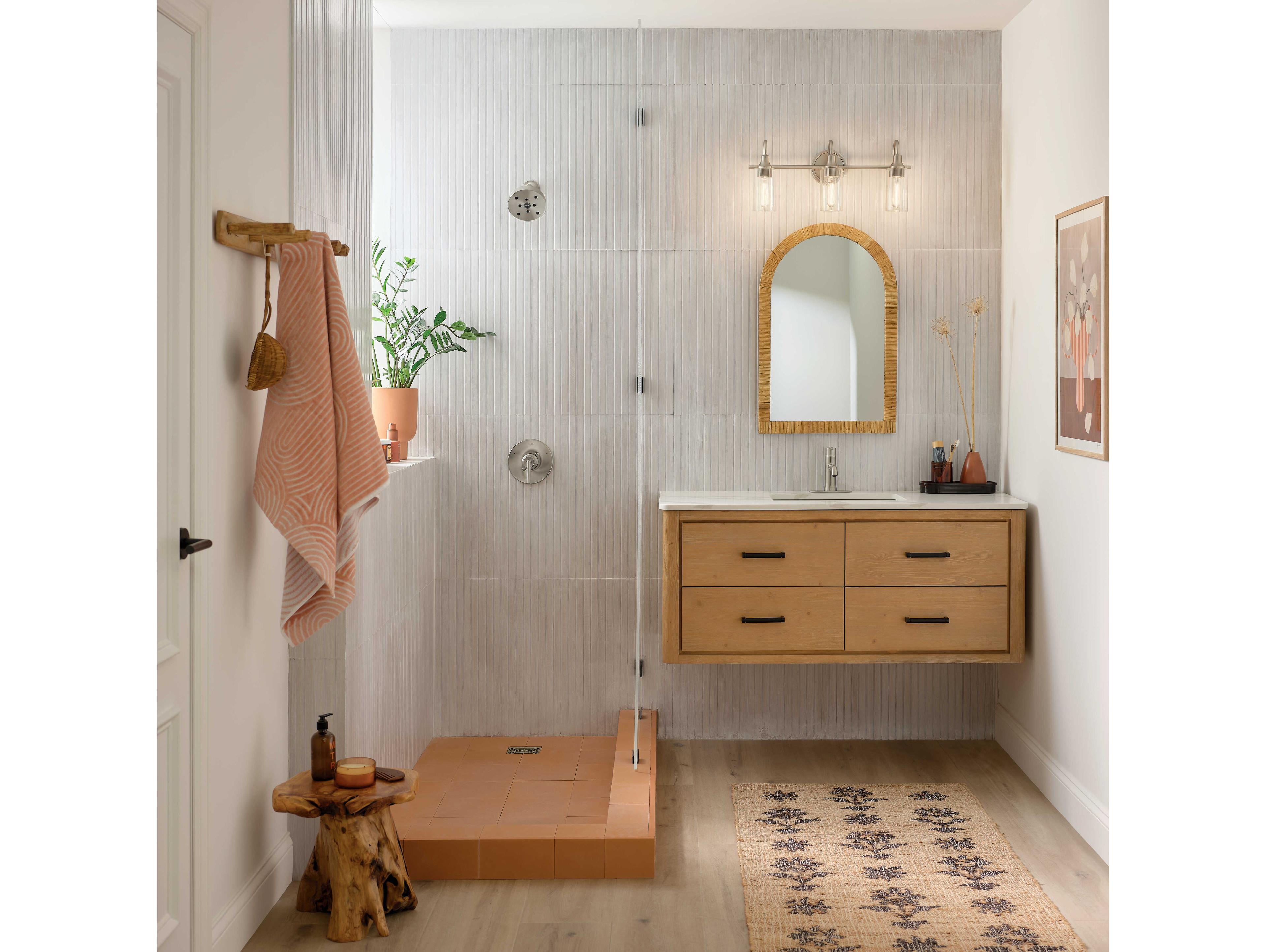 Kichler Kavi 3-Light Brushed Nickel Vanity Light